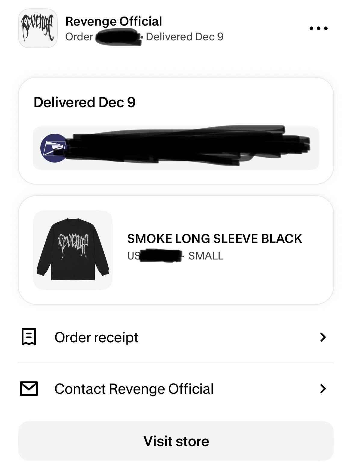 Revenge Revenge Black Smoke Long Sleeve Shirt Size US S / EU 44-46 / 1 - 7 Thumbnail