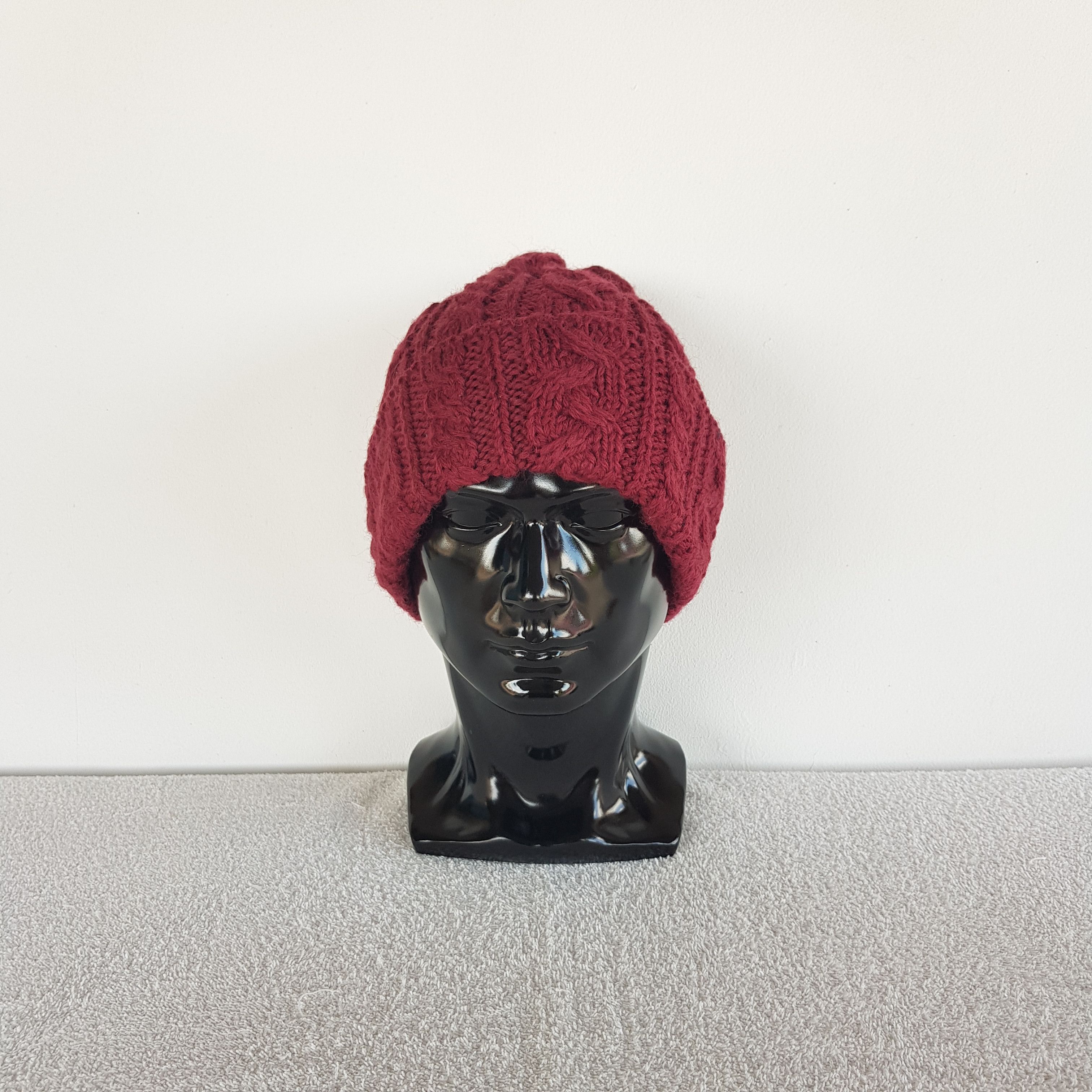 Japanese Brand Vintage Japanese Beanie Fair Isle Ribbed Knit Snow Caps Hats Size ONE SIZE - 2 Thumbnail