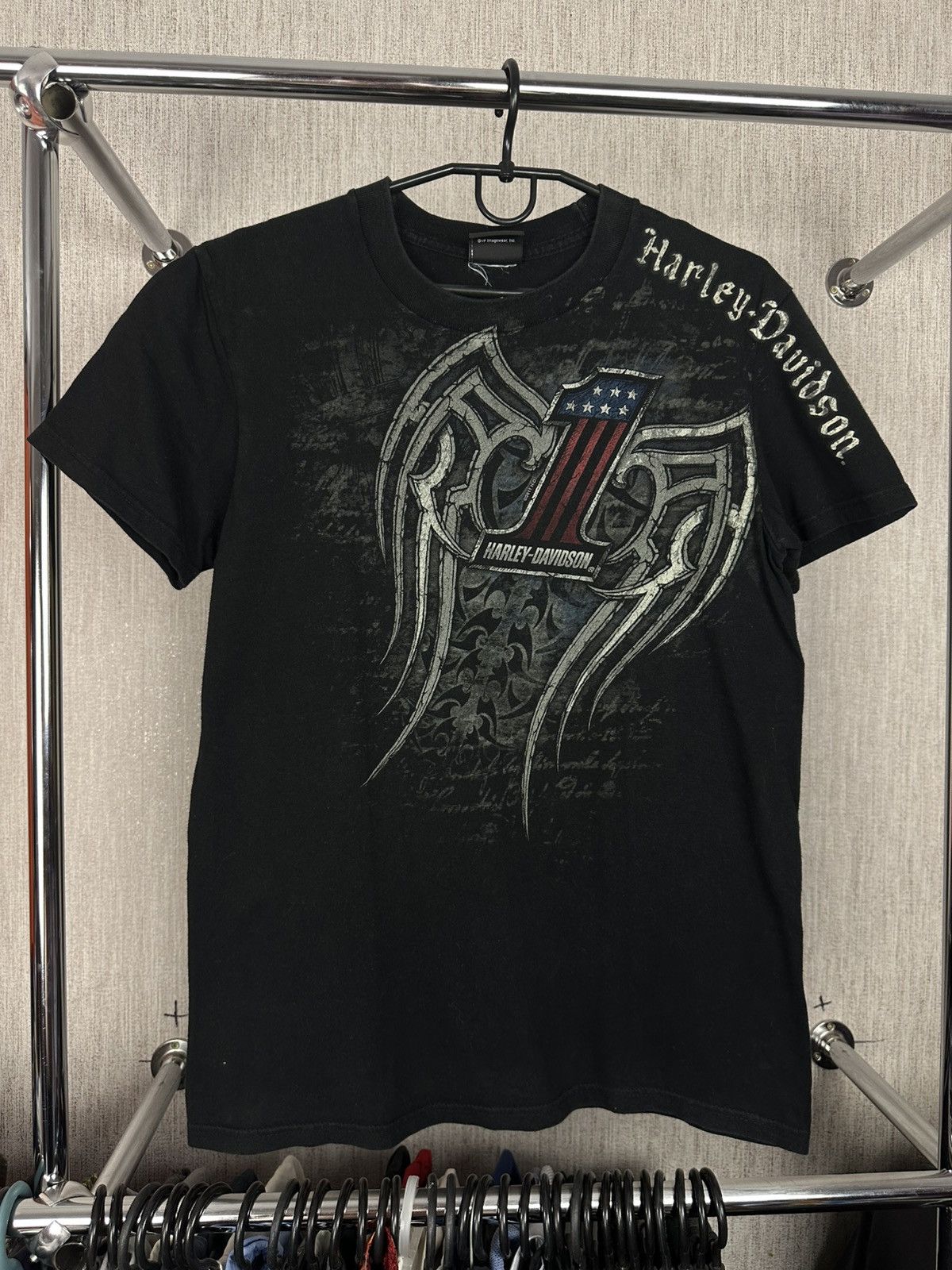 Harley Davidson × Vintage 2011 ARNI Harley Davidson Switzerland Number One America Tee Size US M / EU 48-50 / 2 - 2 Thumbnail