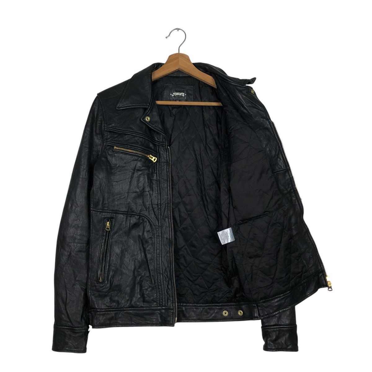 Japanese Brand 🔥VINTAGE BIKER LEATHER JACKET JOHN’S JAPAN ISSEY MIYAKE Size US M / EU 48-50 / 2 - 13 Thumbnail