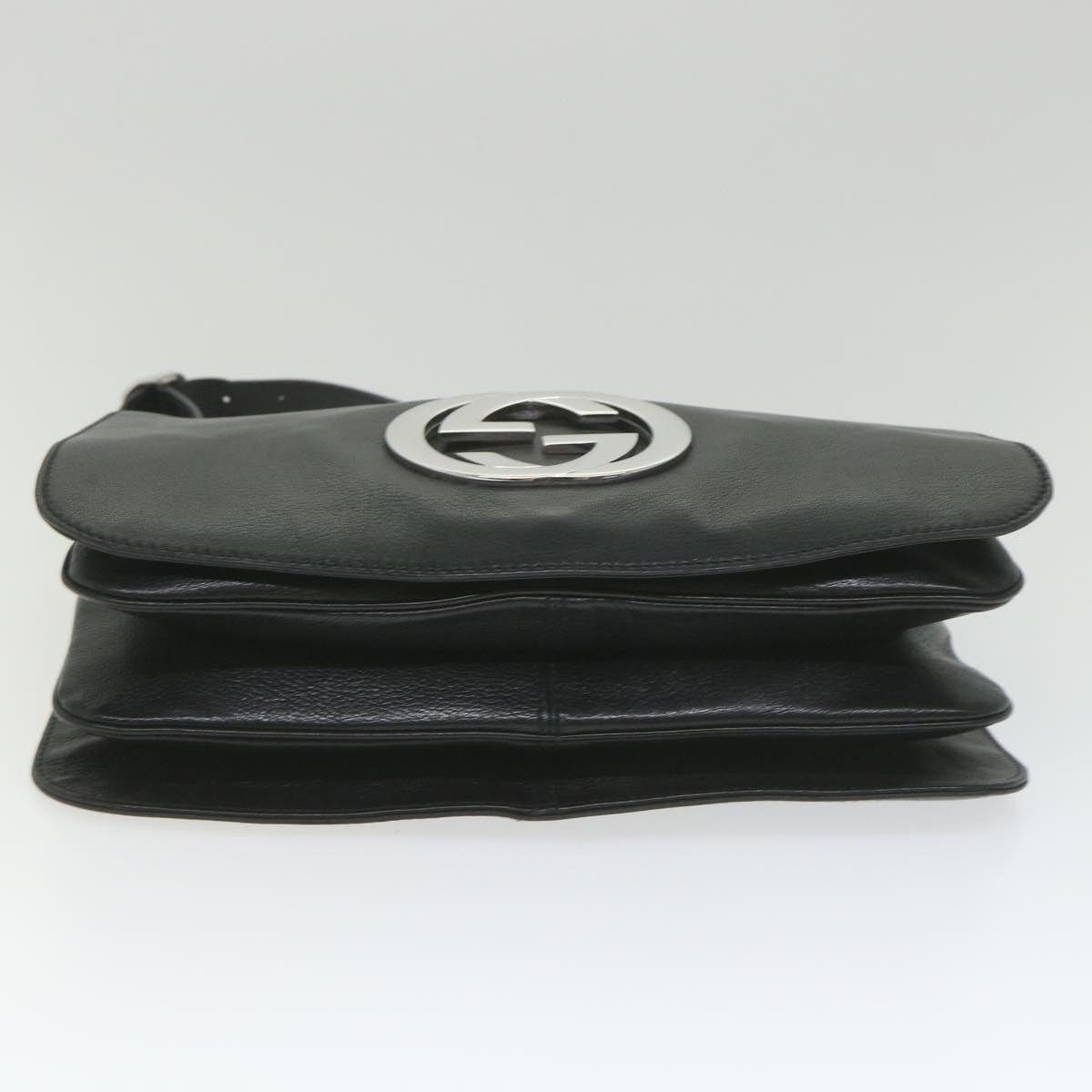 Gucci GUCCI Interlocking Shoulder Bag Leather Black Size ONE SIZE - 5 Thumbnail