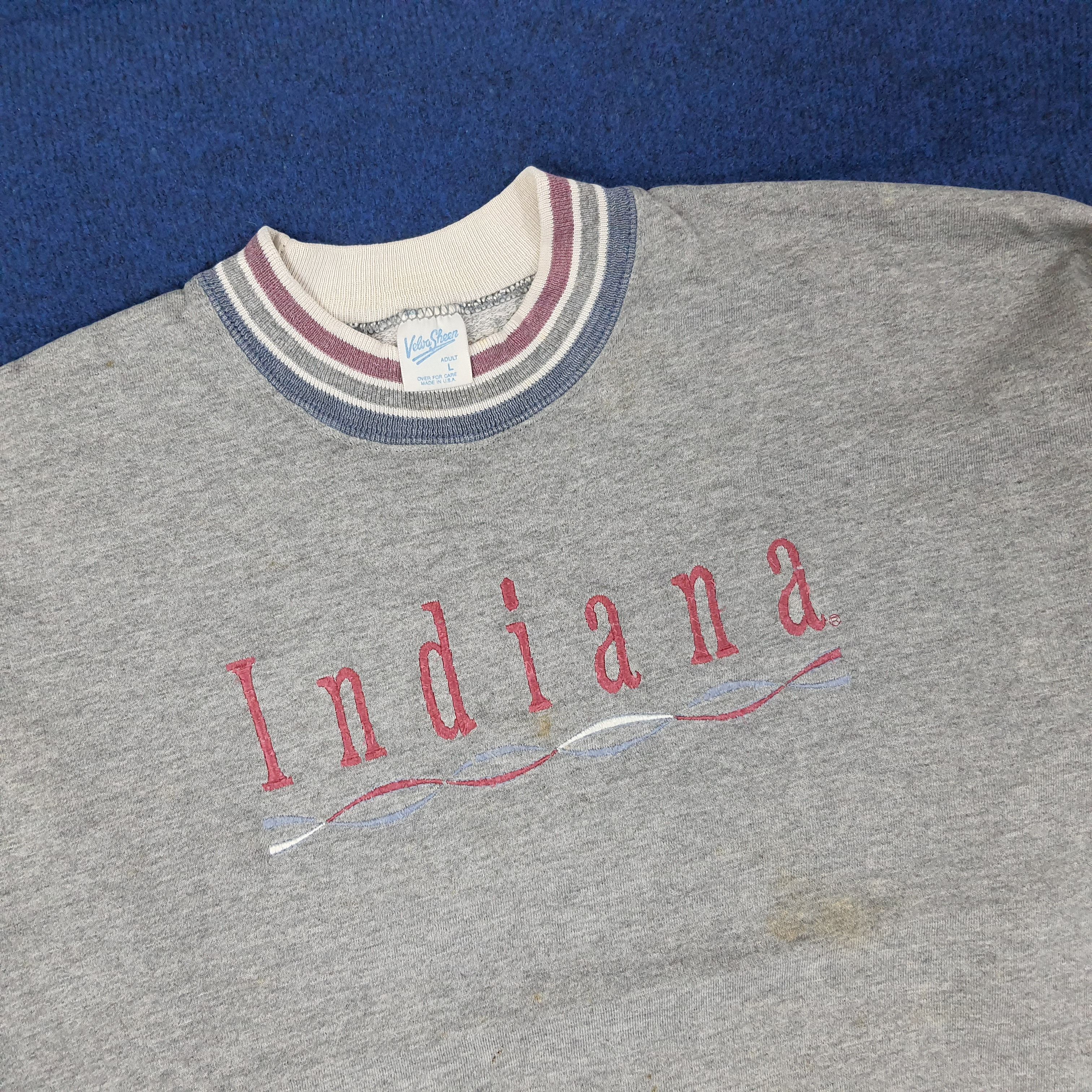 Vintage Vintage INDIANA U.S. State Sweatshirt C251N12 Size US L / EU 52-54 / 3 - 2 Thumbnail