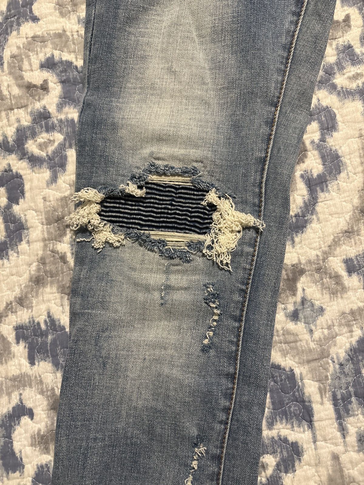 MNML Distressed Biker Jeans Size US 34 / EU 50 - 7 Thumbnail