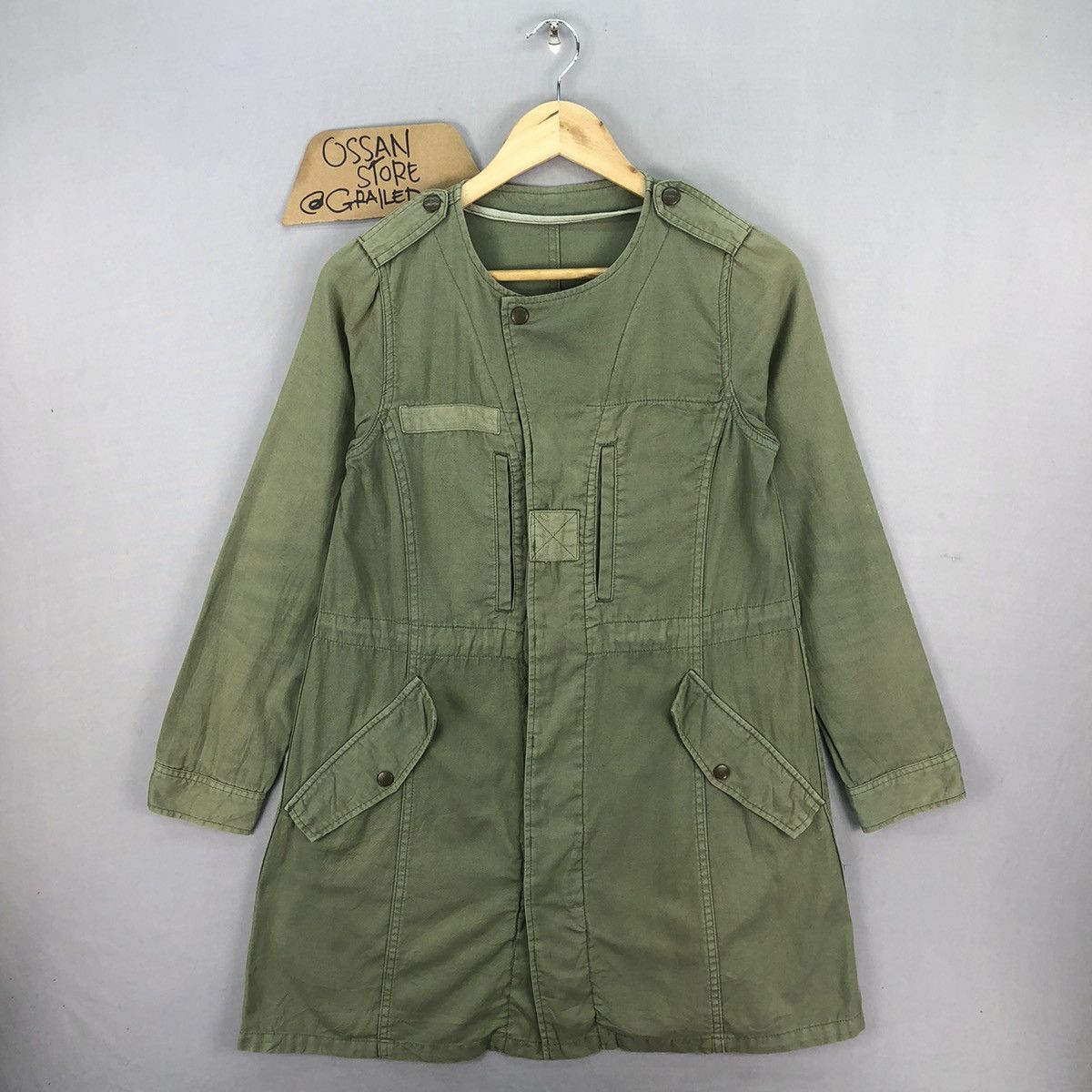 Vintage Adam Et Rope Military Inspired Long Jacket