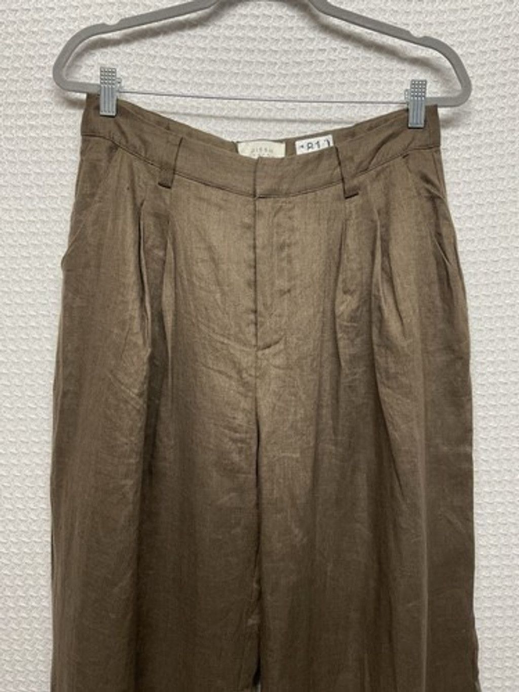 Other Dissh Chocolate Linen Lined Relaxed Wide Leg Pants Women 12 Size 34" / US 12 / IT 48 - 8 Thumbnail