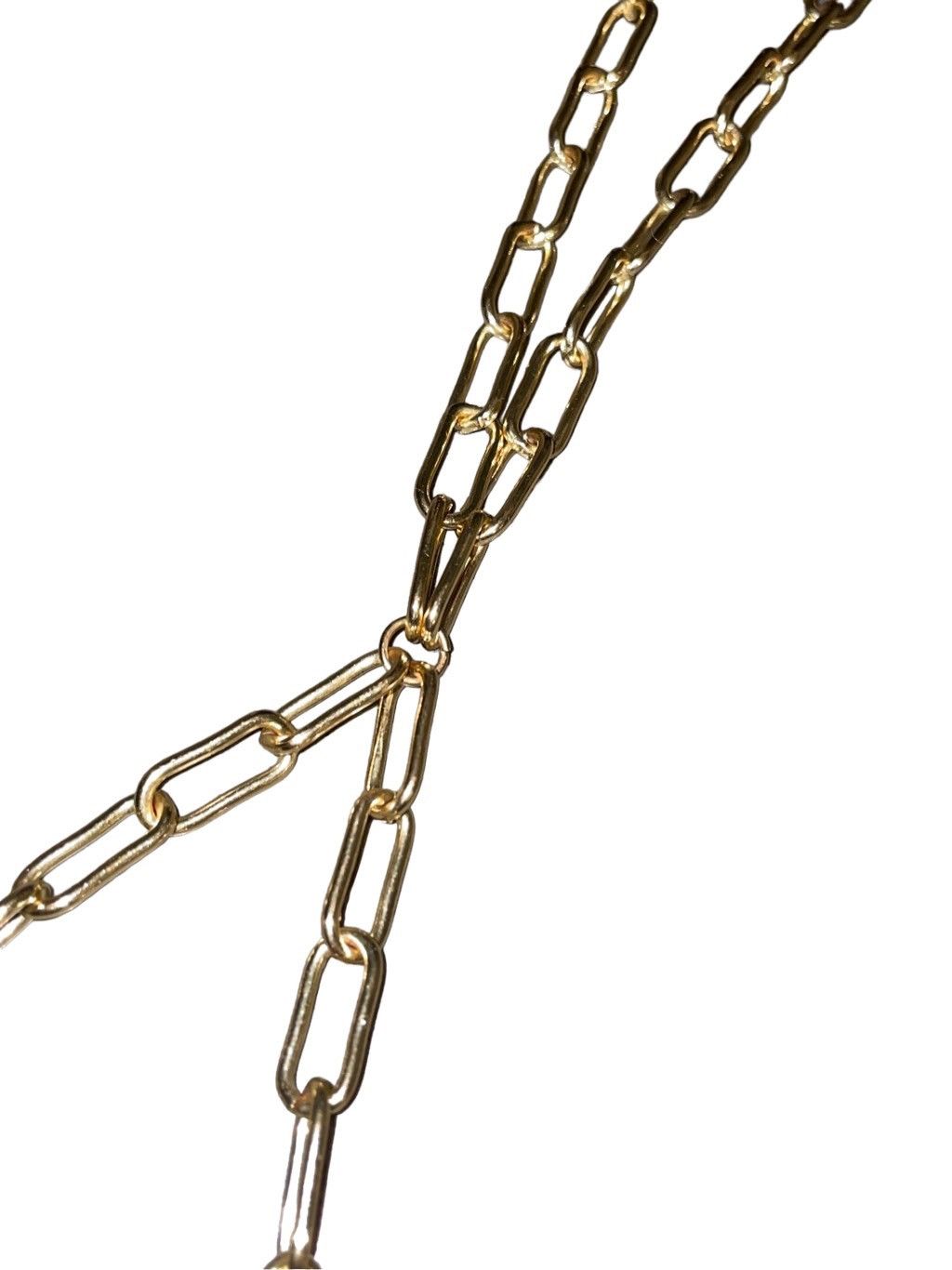 Other Adornia Paperclip Disc Long Lariat Necklace NEW Size ONE SIZE - 3 Thumbnail