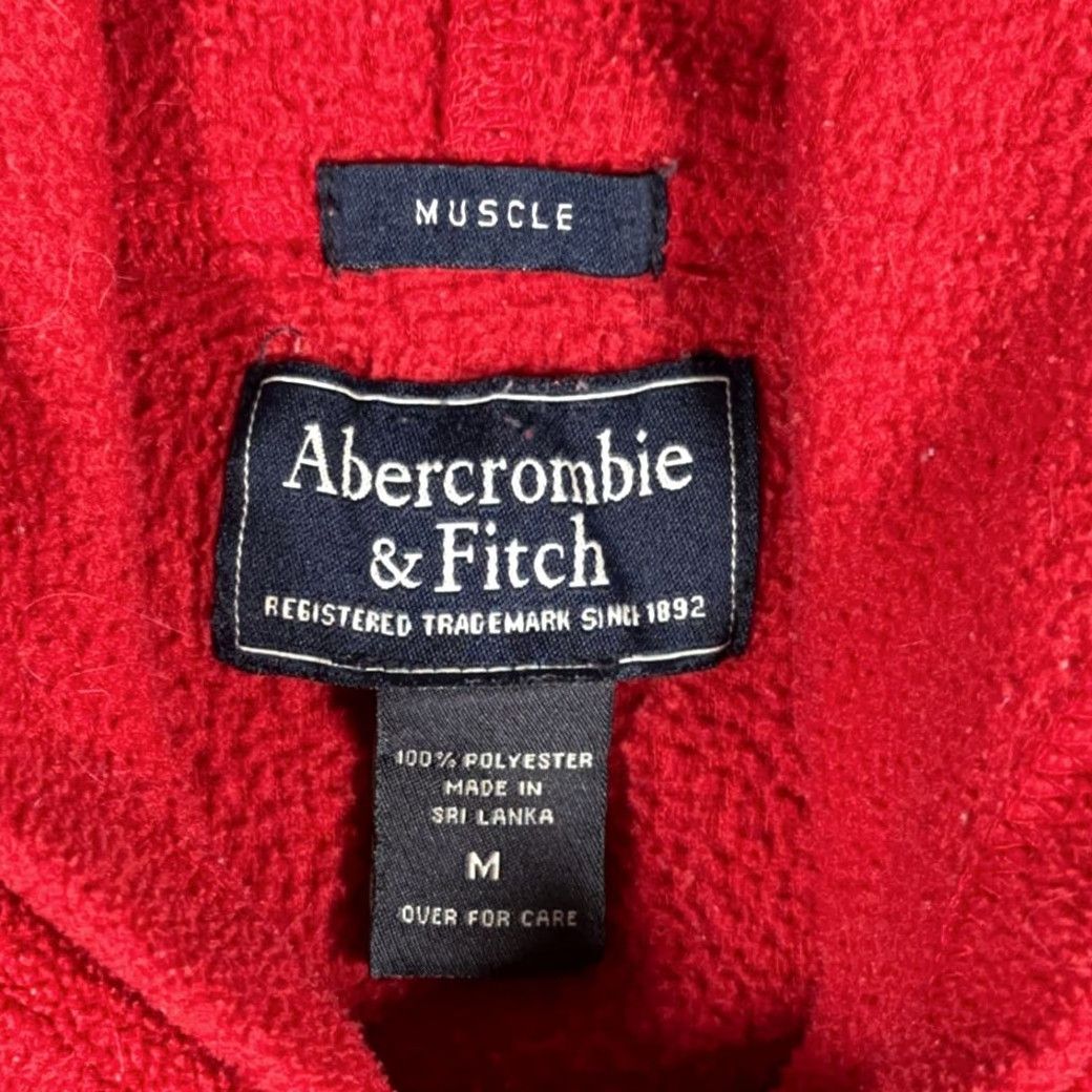 Abercrombie & Fitch VINTAGE Abercrombie & Fitch Hoodie Adult MEDIUM Red Fleece Crest Logo 90s Pullover Long Sleeve Size US M / EU 48-50 / 2 - 5 Thumbnail