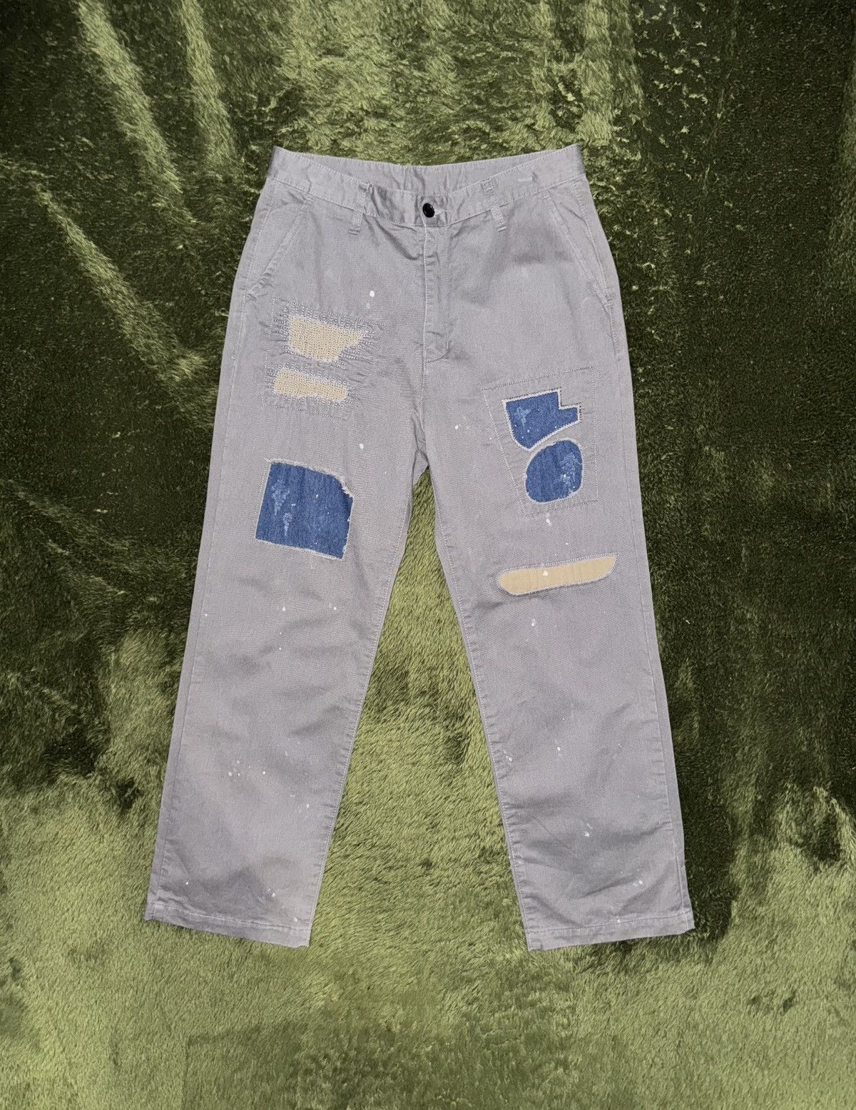 Japanese Brand Mahagrid (korean brand) Repair Detail Washed Chino Pants Size US 32 / EU 48 - 1 Thumbnail