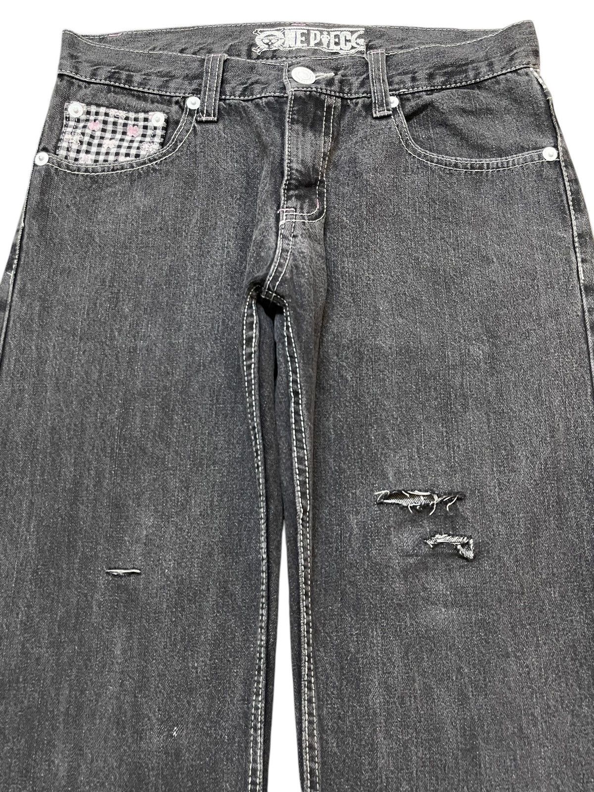 One Piece Vintage Japan One Piece Tony Chopper Distress Loose Jeans Size US 31 - 6 Thumbnail