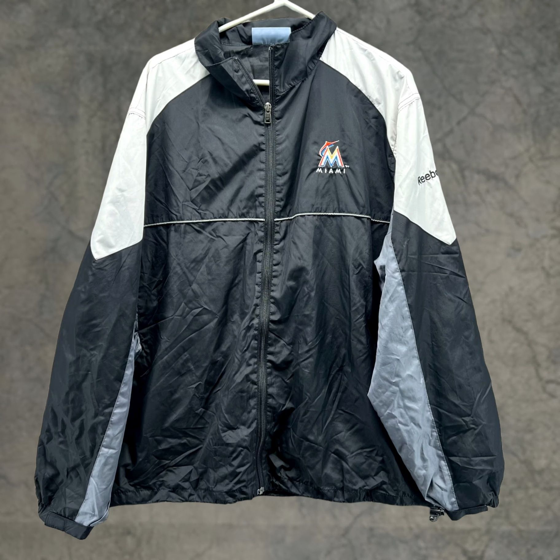 Reebok Vintage Reebok Miami Marlins Jacket - Large Black Track Windbreaker Size US L / EU 52-54 / 3 - 1 Thumbnail