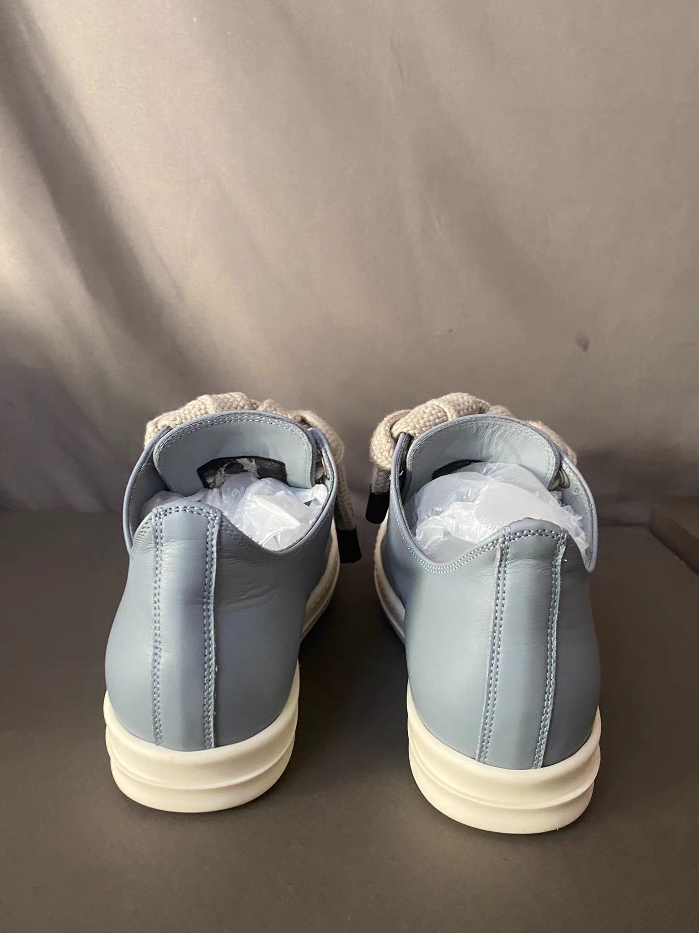 Rick Owens Rick Owens SS24 Thick Laces Haze Blue Low Top Sneakers Size US 7 / IT 37 - 3 Thumbnail