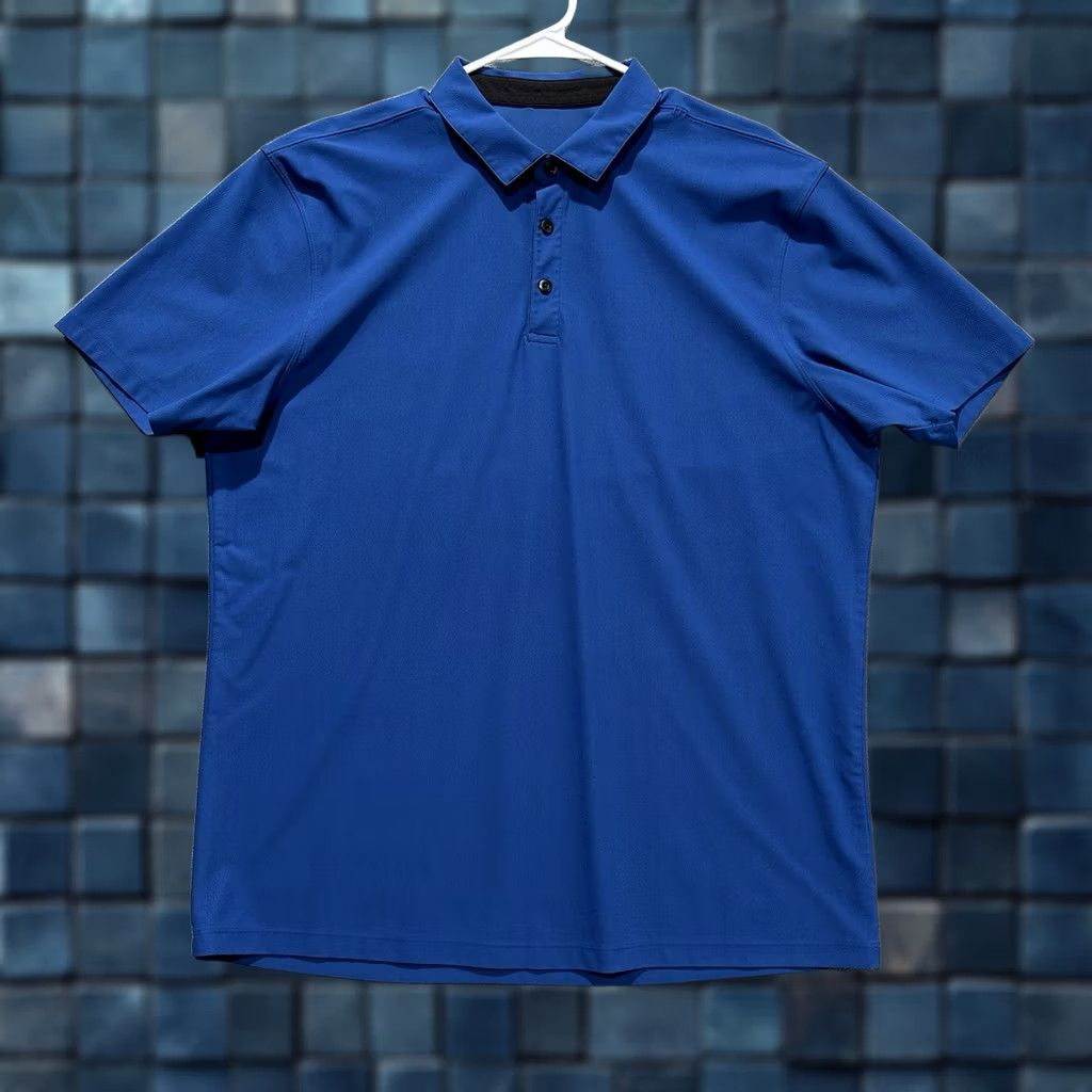 Lululemon Lululemon Propel Polo Shirt Mens XL Royal Blue Short Sleeve Performance Casual Polo Size US XXL / EU 58 / 5 - 1 Thumbnail