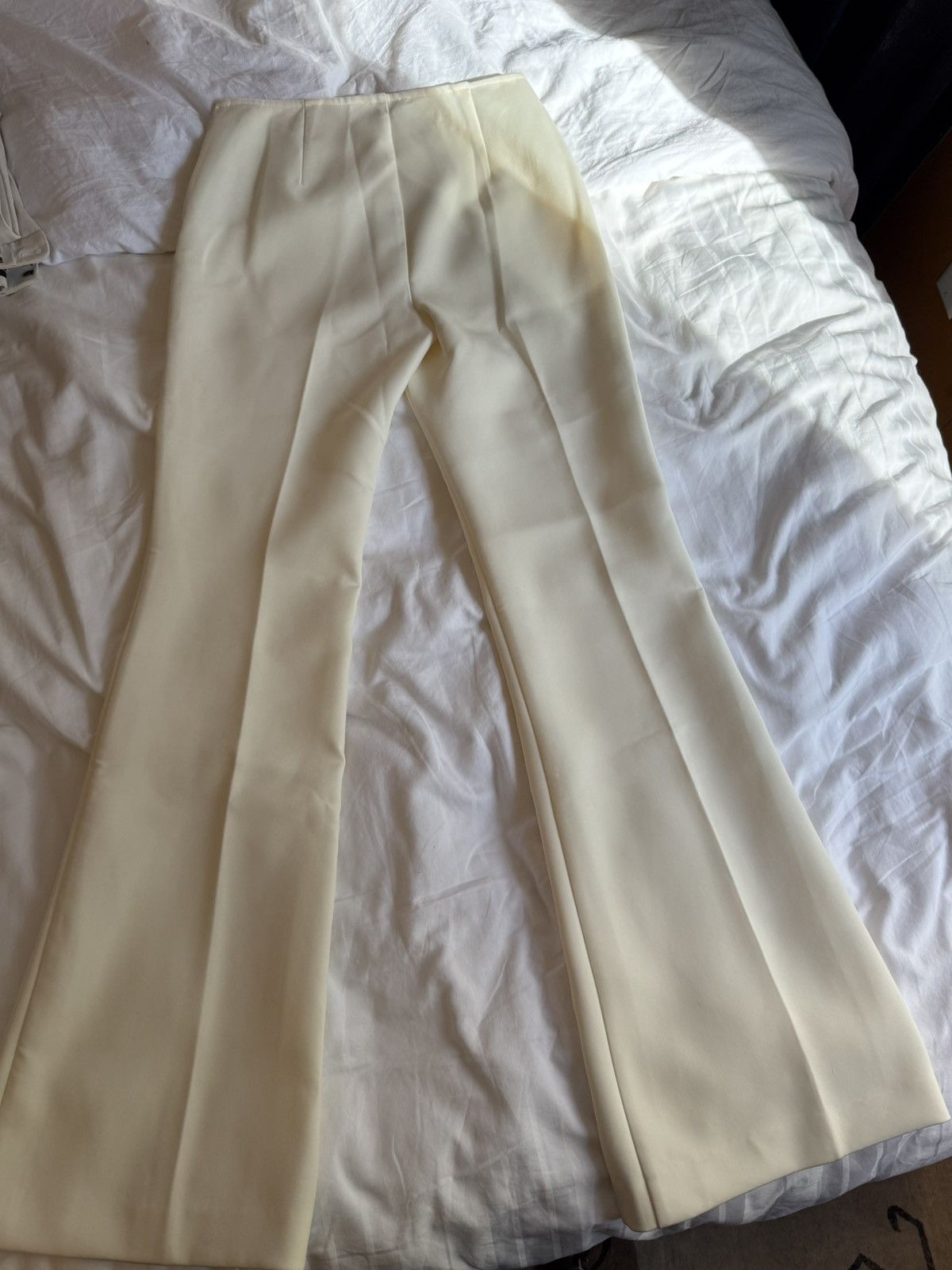 Other Meshki Women's Cream and White Trousers Size 24" / US 00 / IT 34 - 3 Thumbnail