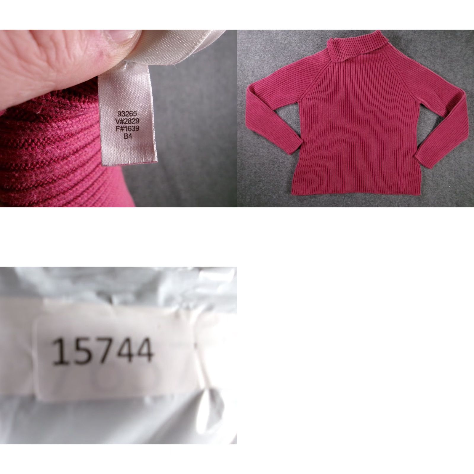 Lands' End Lands' End Sweater Womens M Ribbed Funnel Neck Button Raglan Cotton Burgundy Size M / US 6-8 / IT 42-44 - 8 Thumbnail