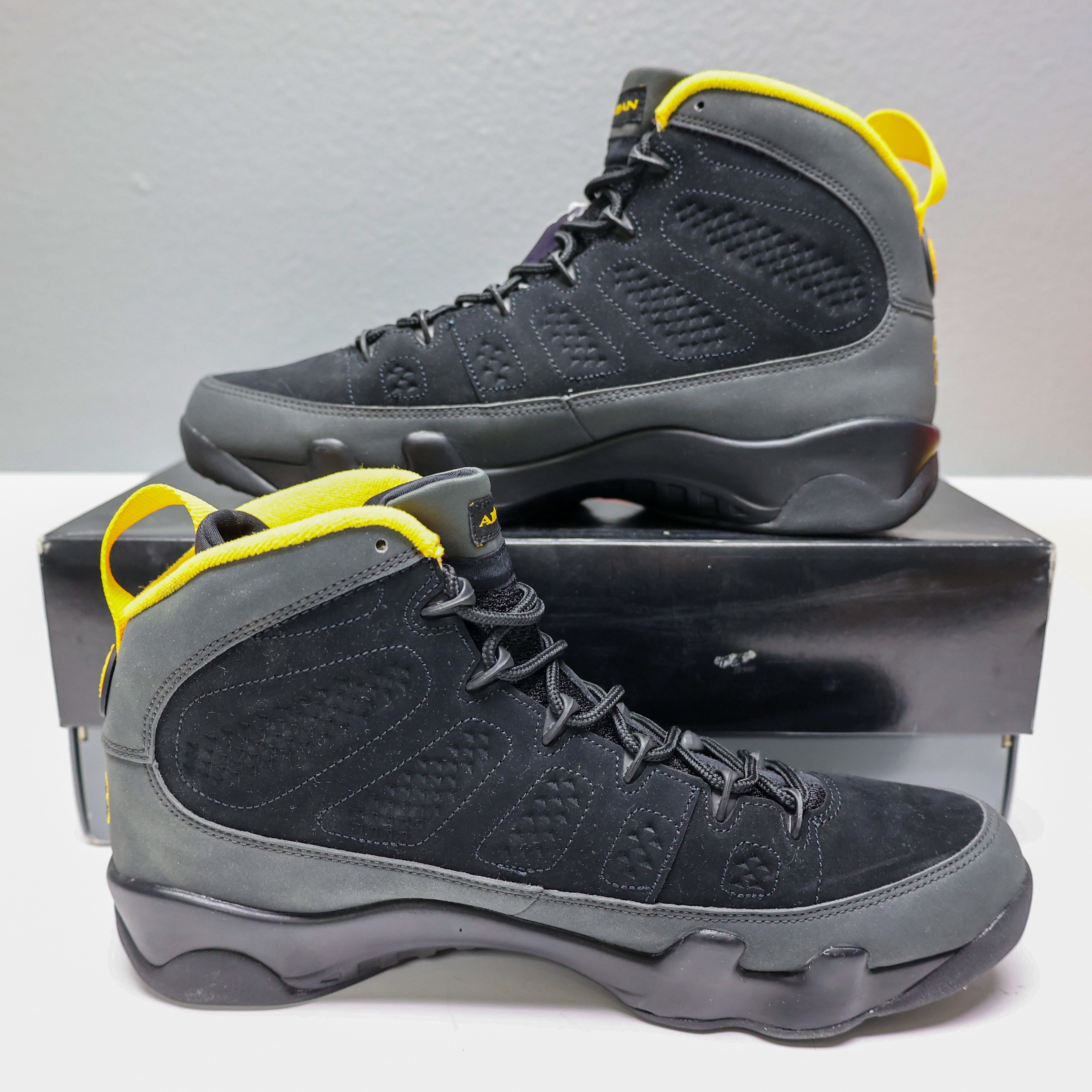 Jordan Brand × Nike Air Jordan 9 Retro Dark Charcoal University Gold Size US 11 / EU 44 - 2 Thumbnail