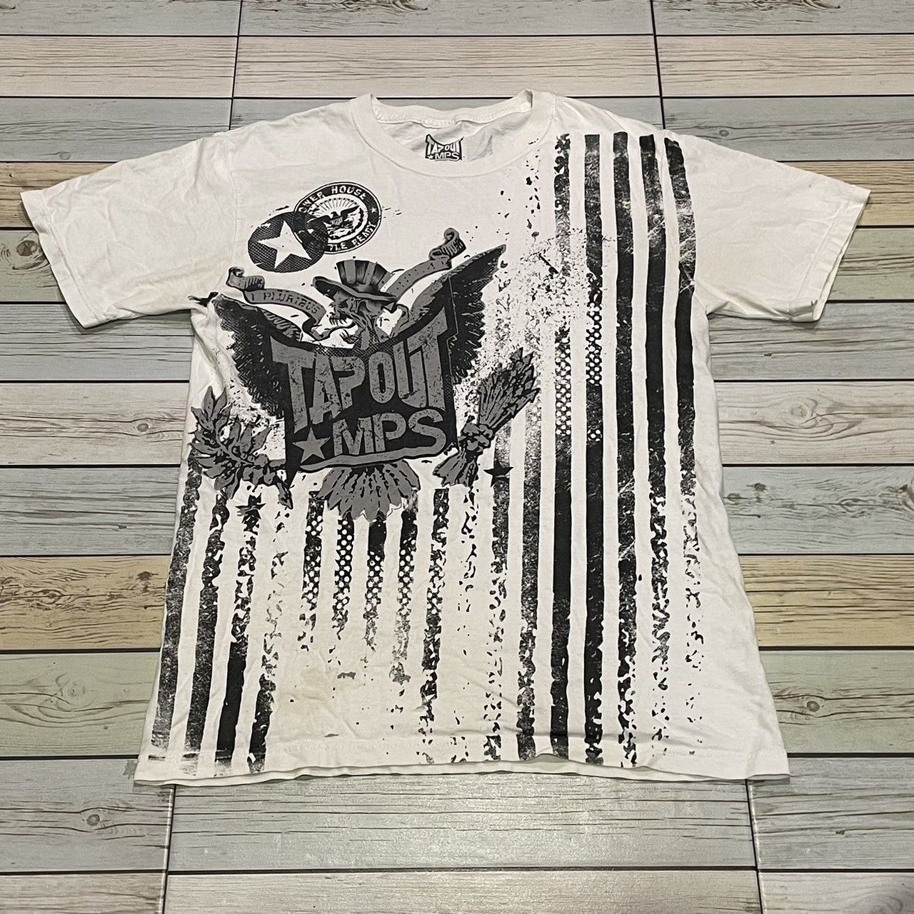 Affliction × Ed Hardy × Tapout Rare Tapout Wings Cross Tee Y2K Affliction Style Size US S / EU 44-46 / 1 - 1 Thumbnail