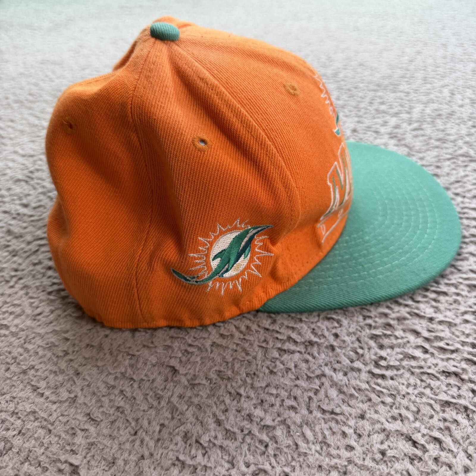 New Era Vintage Style Miami Dolphins Snapback Hat New Era NFL Orange Size ONE SIZE - 4 Thumbnail