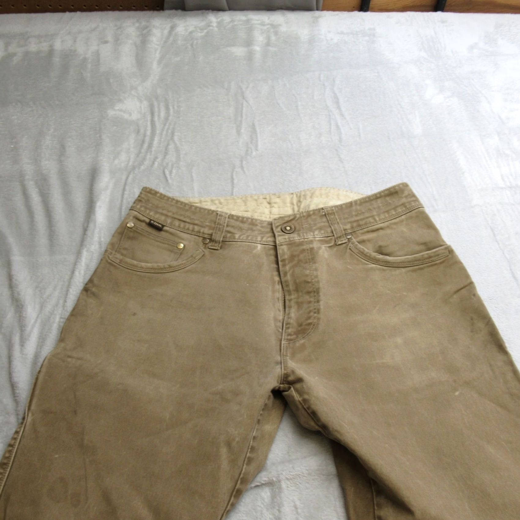Vintage KUHL Ryder Pants Men 32x33 Beige Canvas Rugged Work Utility Outdoor Hiking Thick Size US 32 / EU 48 - 7 Thumbnail