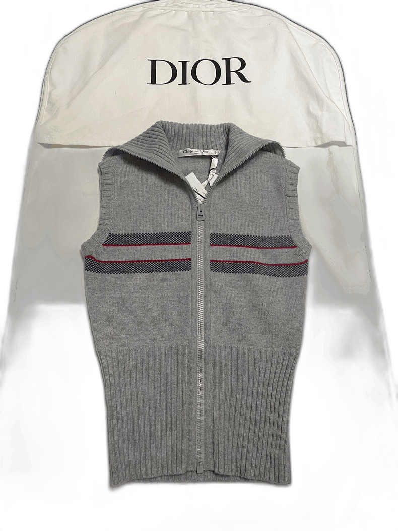 Dior Dior Dior Gray Cashmere Lucky Star Knit Top-2507 Size XS / US 0-2 / IT 36-38 - 1 Thumbnail