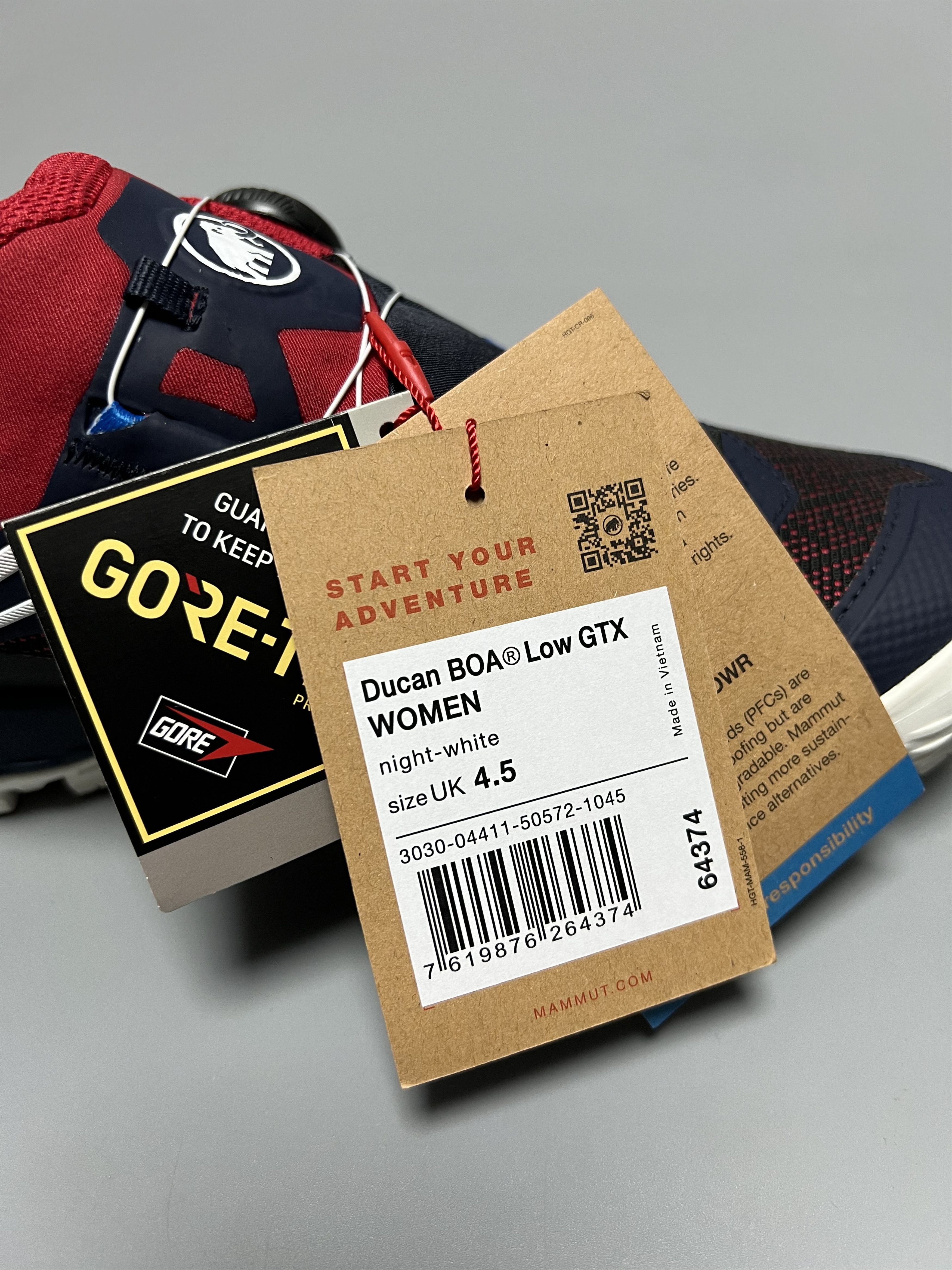 Goretex × Mammut Mammut Ducan Boa Low GTX Women's Hiking Shoes Vibram Size US 6 / IT 36 - 8 Thumbnail