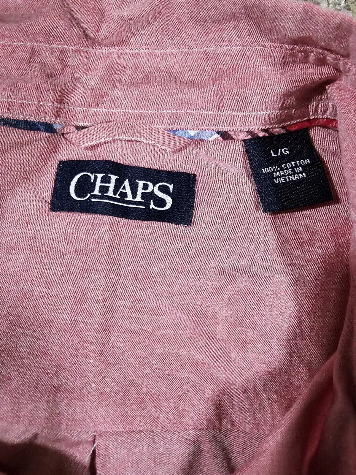 Chaps Chaps Button-Up Shirt Men's L Chaps Red Short Sleeve Collar Size US L / EU 52-54 / 3 - 3 Thumbnail