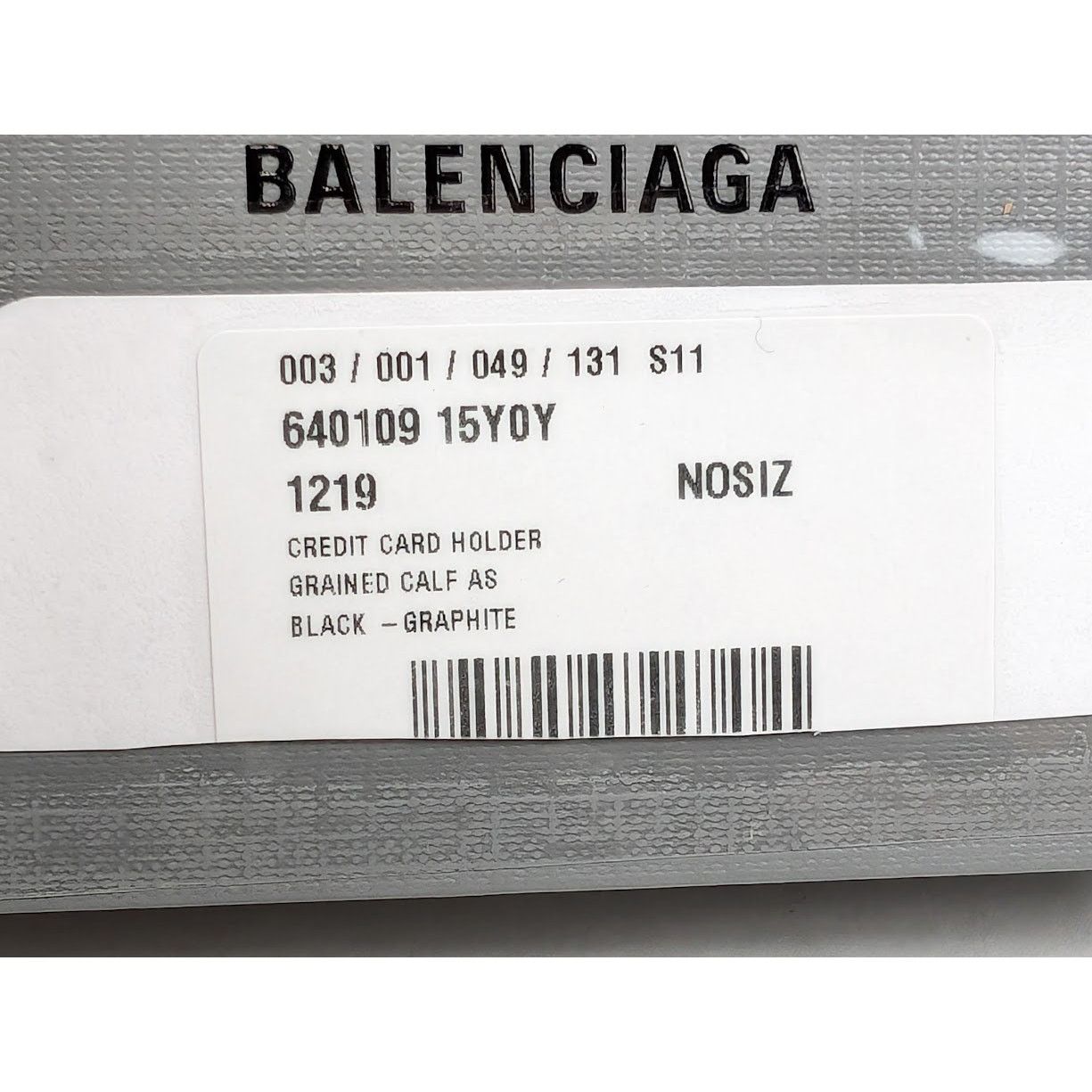 Balenciaga o1rshd1 Size: OS / Credit Card Holder in Black/Graphite Size ONE SIZE - 11 Thumbnail
