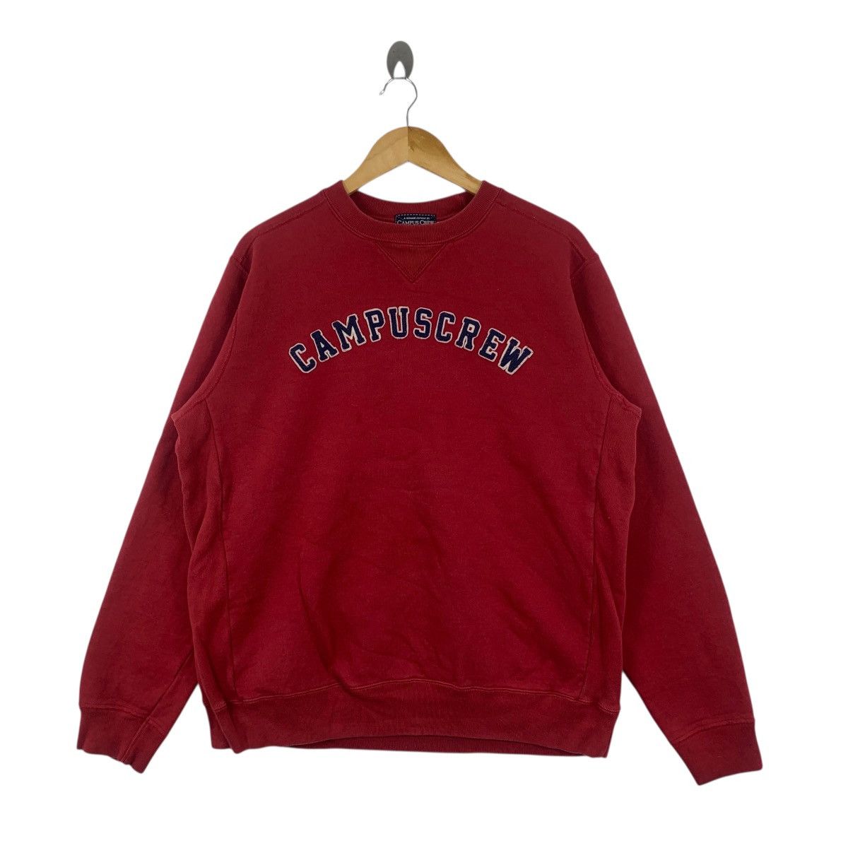 Vintage Vintage CAMPUS CREW UNIVERSITY Embossed Logo Sweatshirt Size L / US 10 / IT 46 - 4 Thumbnail