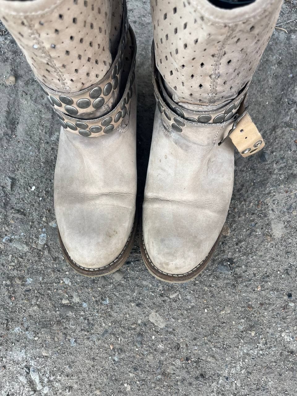 If Six Was Nine Vintage As 98 Guidi style Faded Biker High Boots Size US 6 / EU 39 - 5 Thumbnail