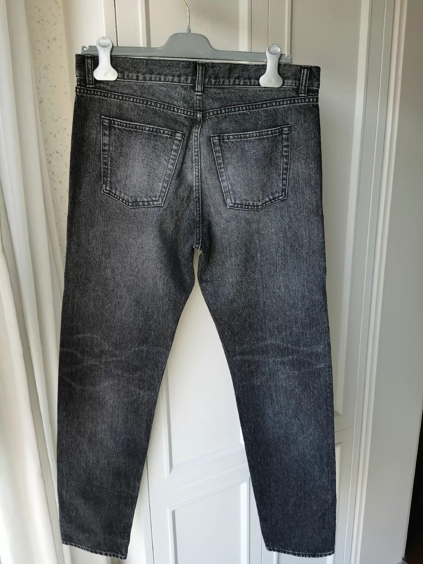 Saint Laurent Paris SLP Smoky Gray Distressed Jeans 30 Worn 2x Size US 30 / EU 46 - 3 Thumbnail