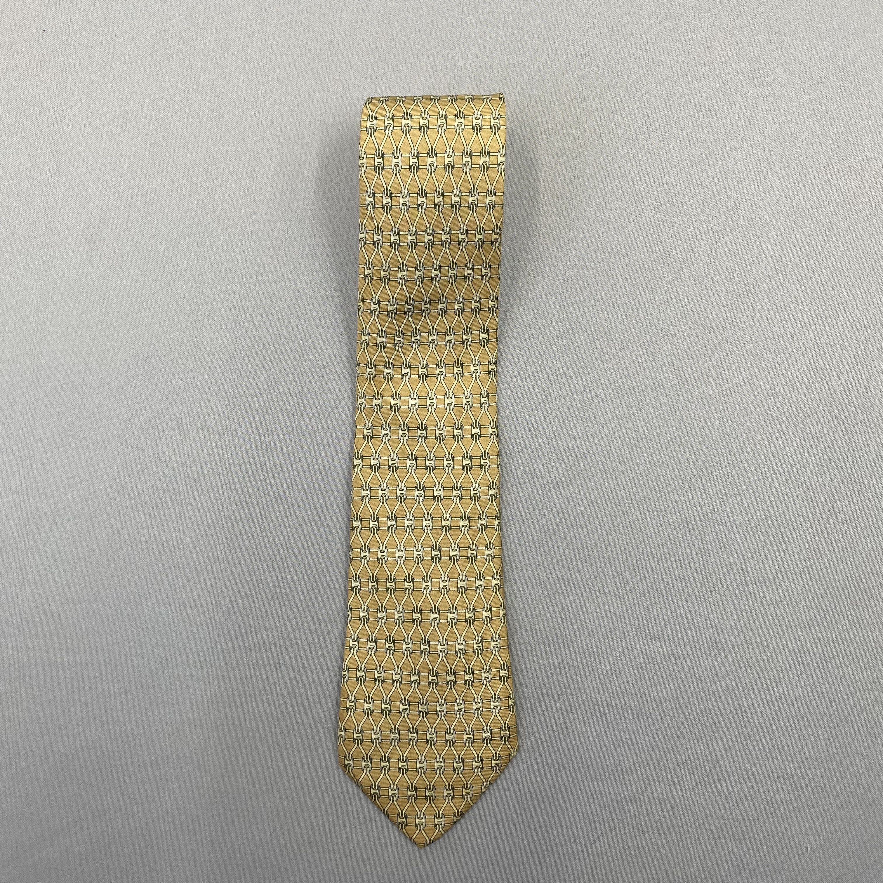 Hermes Vintage Hermes SILK Necktie Cravate Pure Silk Neck Tie Size ONE SIZE - 3 Thumbnail