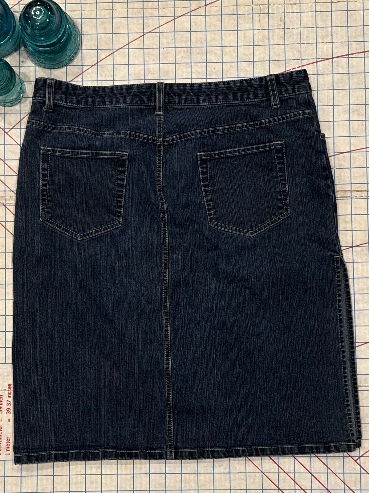 Old Navy Vintage Y2K Old Navy Jean Skirt Women’s Size 14 Dark Blue Size 36" / US 14 / IT 50 - 8 Thumbnail