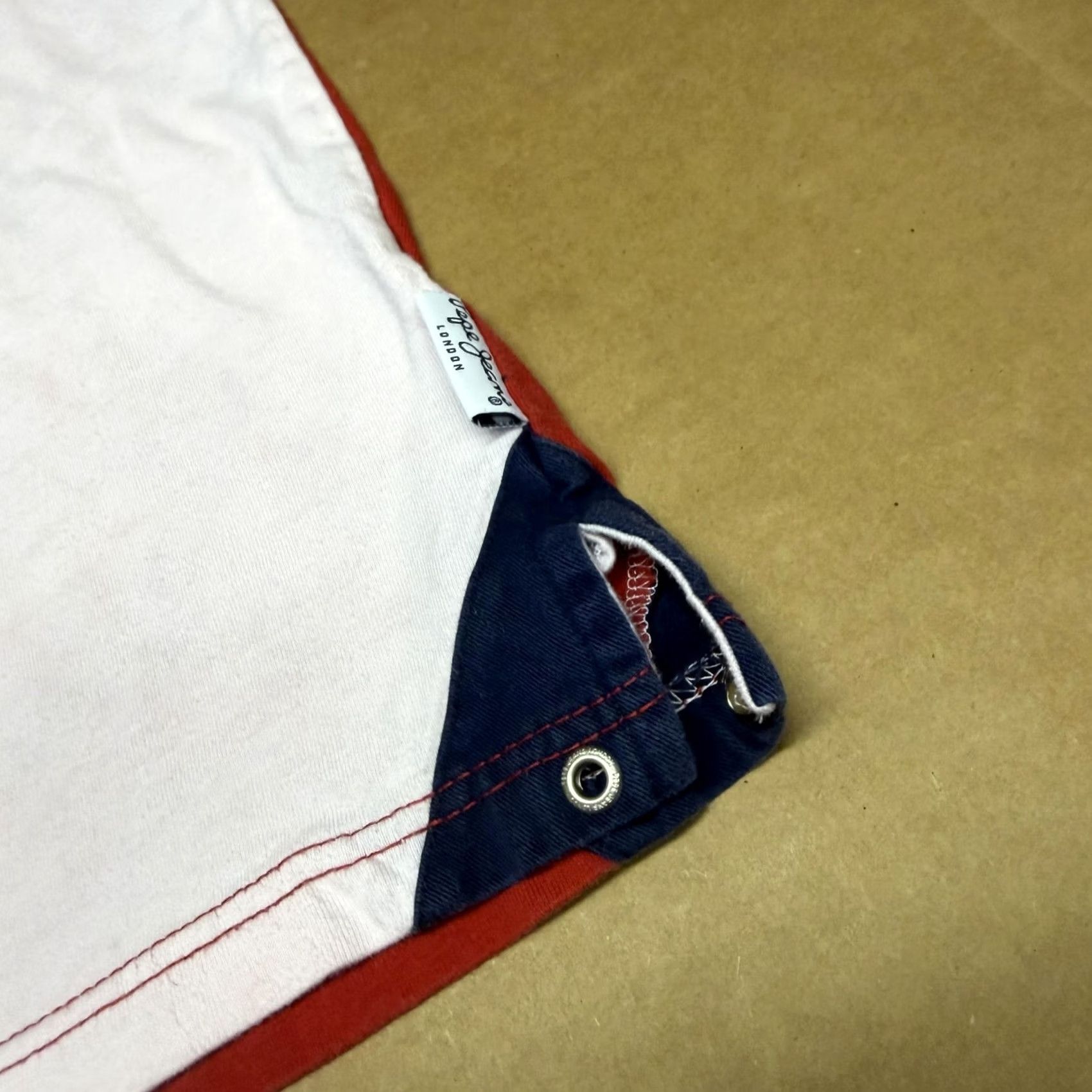 Pepe Jeans Pepe Jeans Shirt Mens XL Red Colorblock London Patch Graphic Tee Size US XL / EU 56 / 4 - 5 Thumbnail