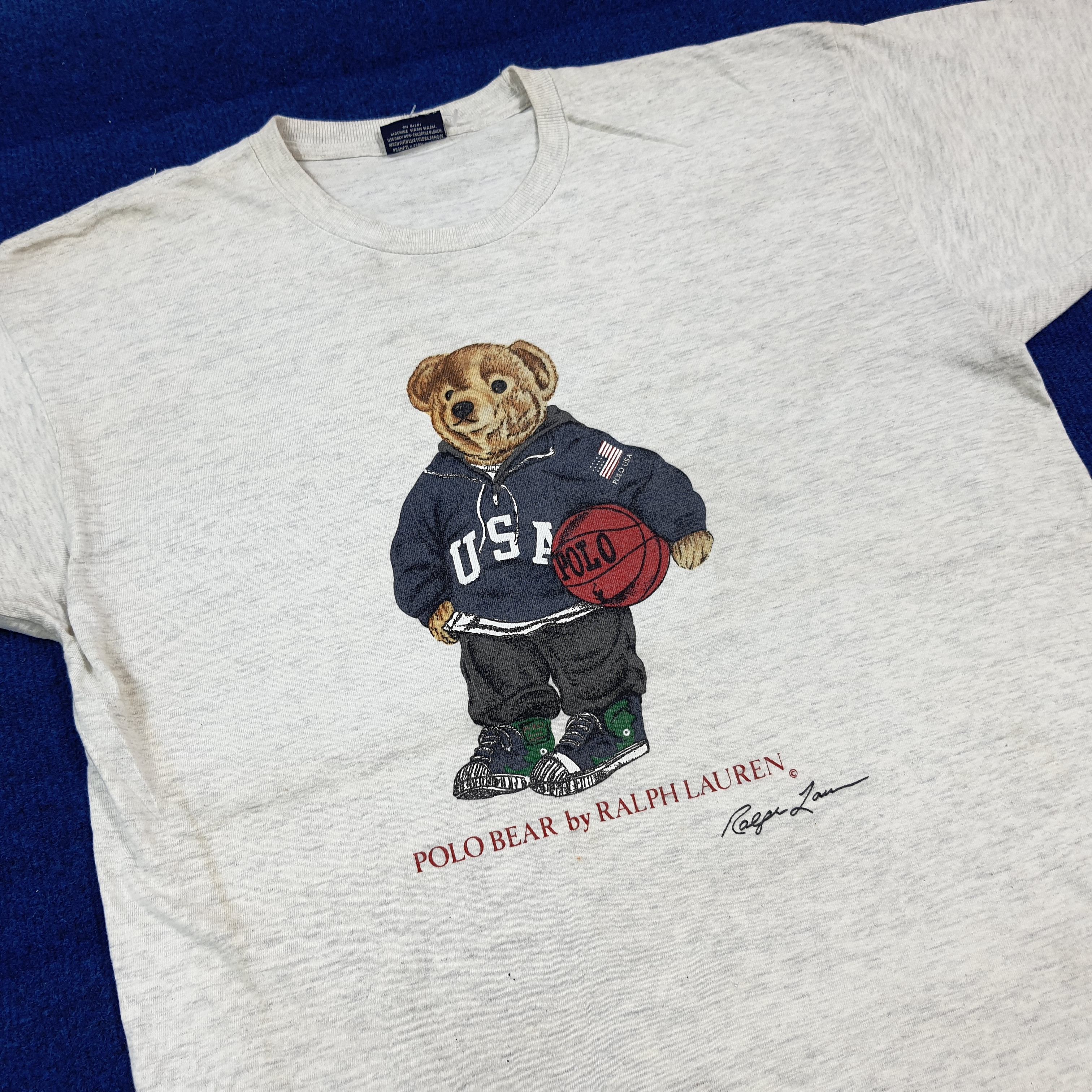 Polo Ralph Lauren Vintage Polo Bear by Ralph Lauren Graphic Tshirt C299N11 Size US L / EU 52-54 / 3 - 2 Thumbnail