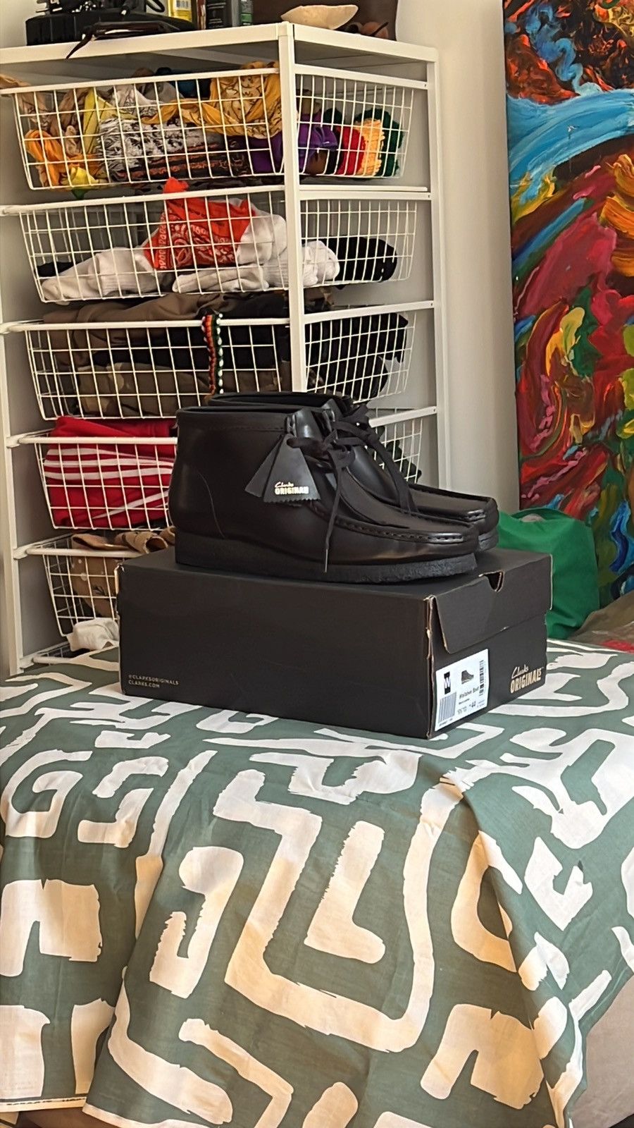 Clarks Clarks Wallabee Originals Black Leather Size US 10.5 / EU 43-44 - 1 Thumbnail