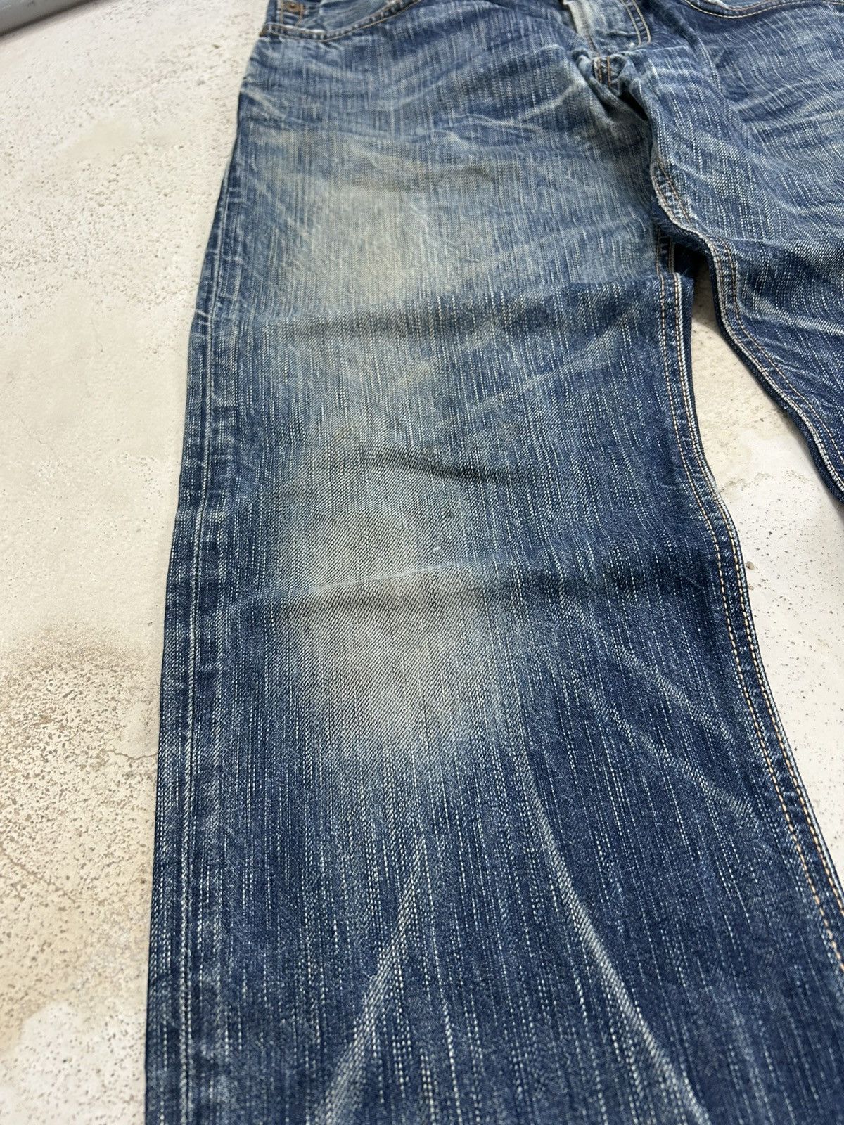 Le Grande Bleu (L.G.B.) Vintage Edwin Japan 503 Blue Trip Slim Whisker Washed Size US 32 / EU 48 - 8 Thumbnail