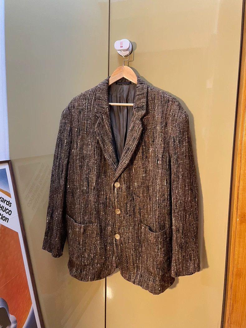 Yohji Yamamoto Yohji Yamamoto size m 92AW Show Woven Suit 2501-Nextarrow Size 38R - 4 Thumbnail