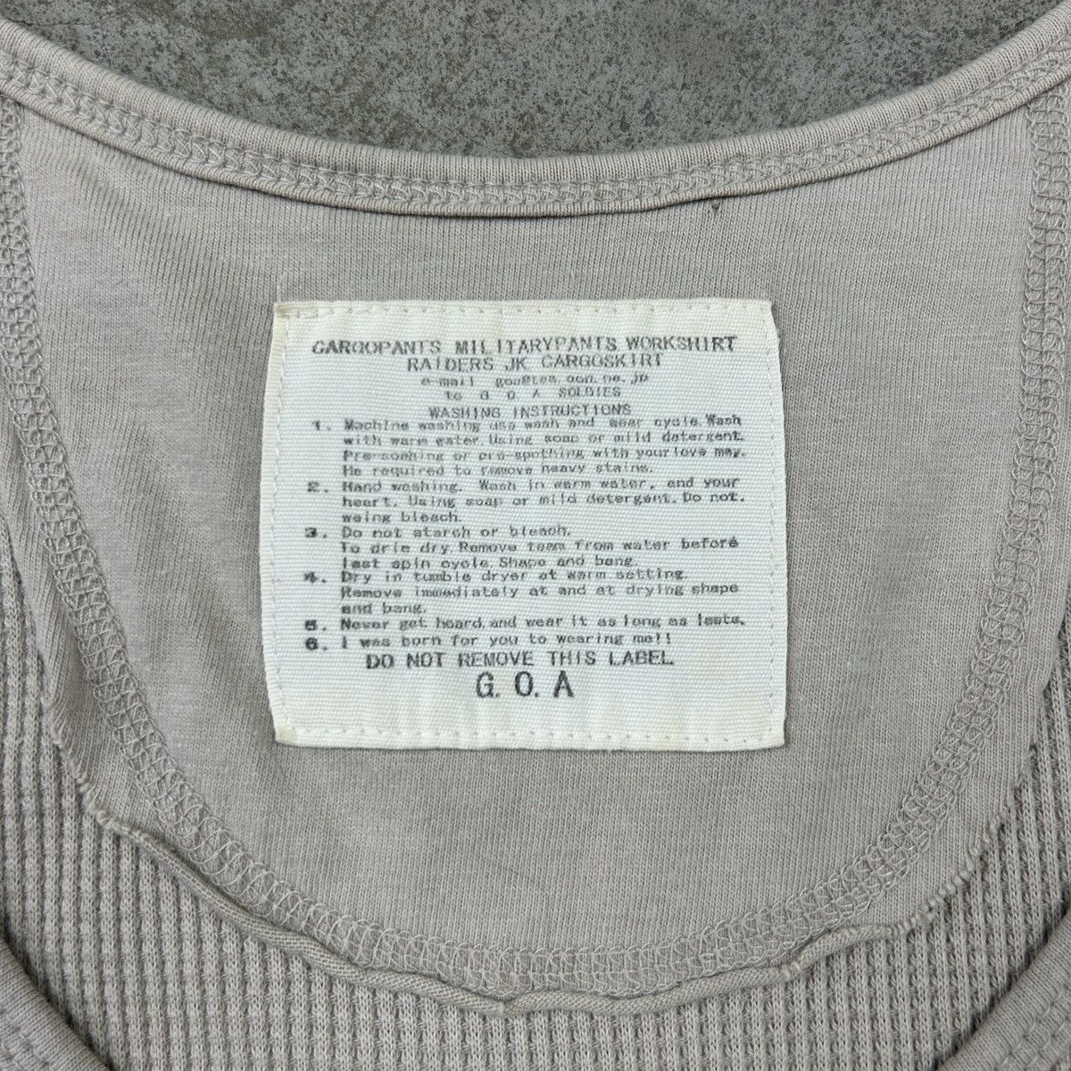 Japanese Brand g.o.a japan sleeveless military top Size US M / EU 48-50 / 2 - 9 Thumbnail