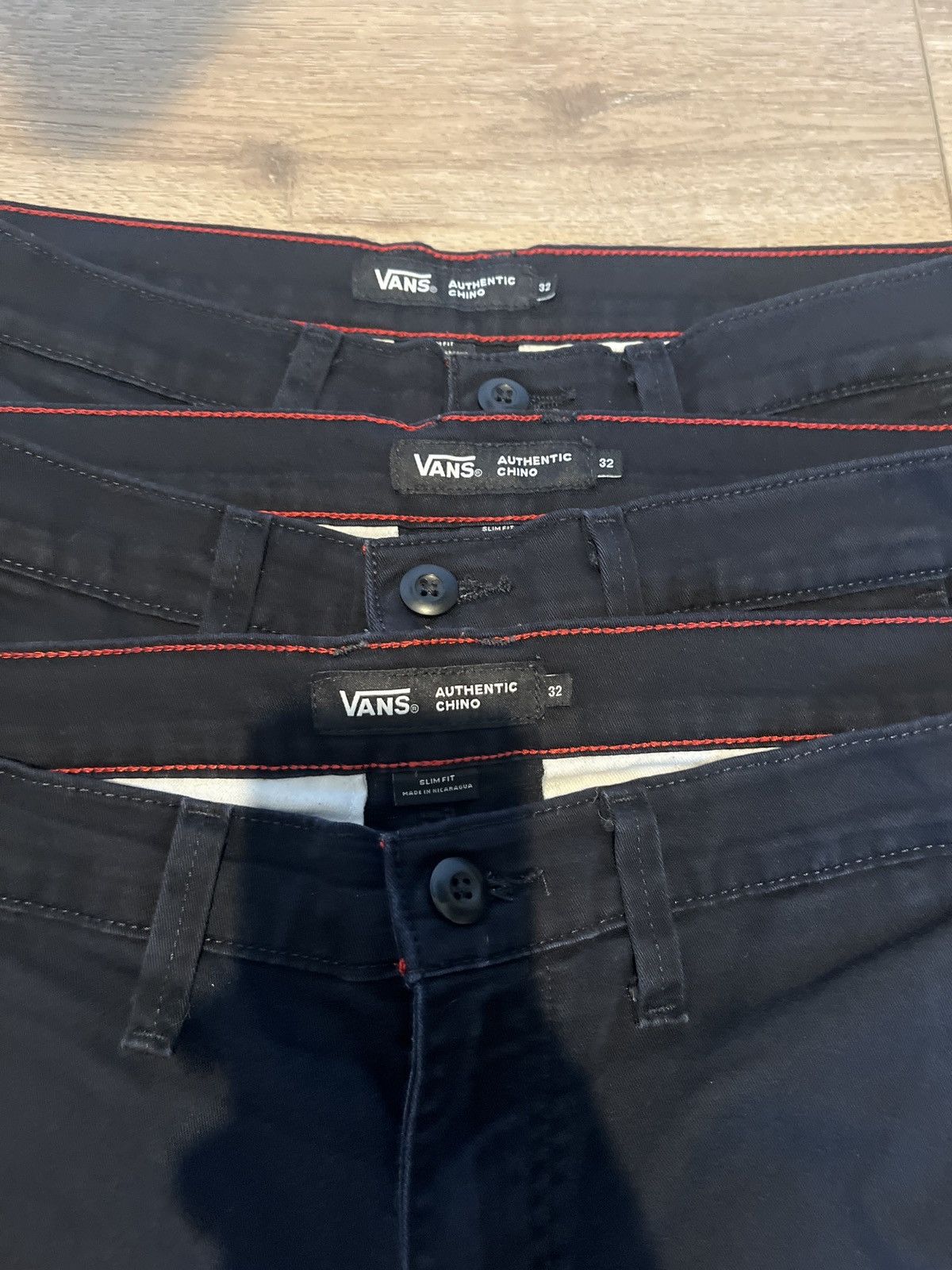 Vans 3x Pairs Vans Authentic Chino Pants Size US 32 / EU 48 - 2 Thumbnail