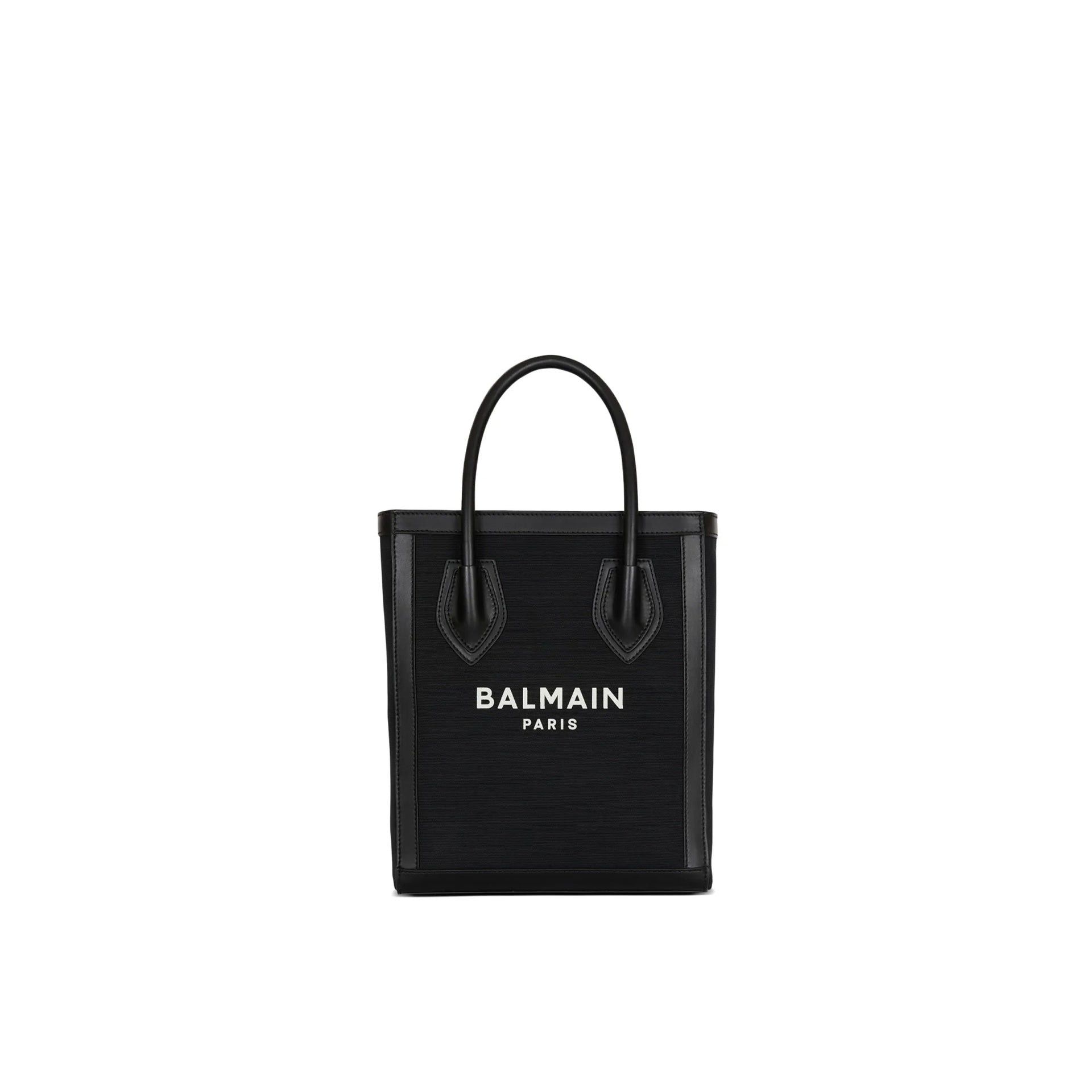 Balmain Balmain leather-trimmed Canvas Tote Bag Size ONE SIZE - 1 Thumbnail