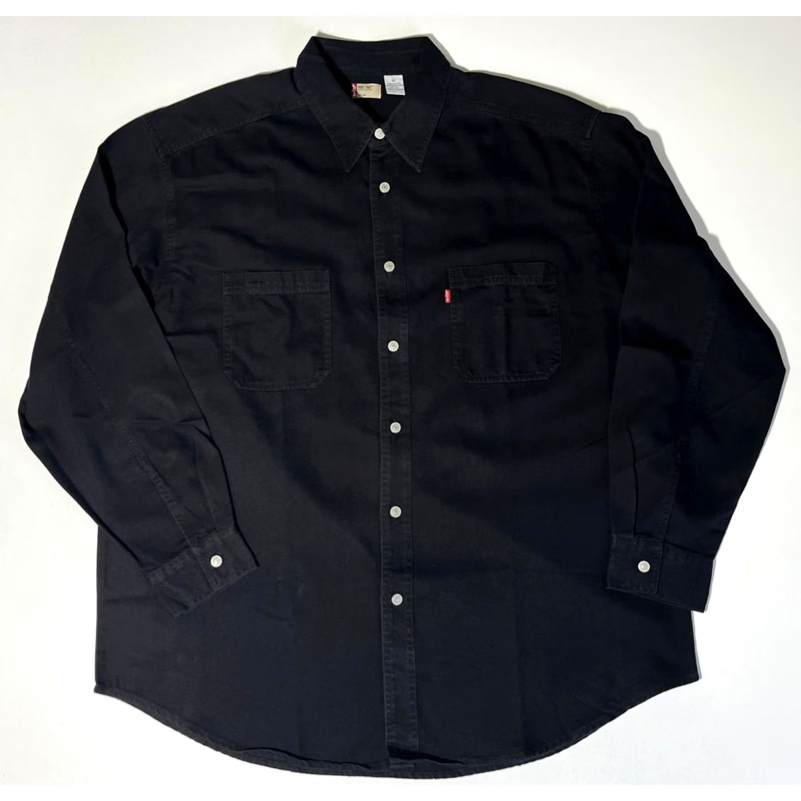 Levi's VINTAGE Levi's Red Tab Button-Up Black Denim Shirt XL Men’s Retro Pockets Size US XL / EU 56 / 4 - 3 Thumbnail