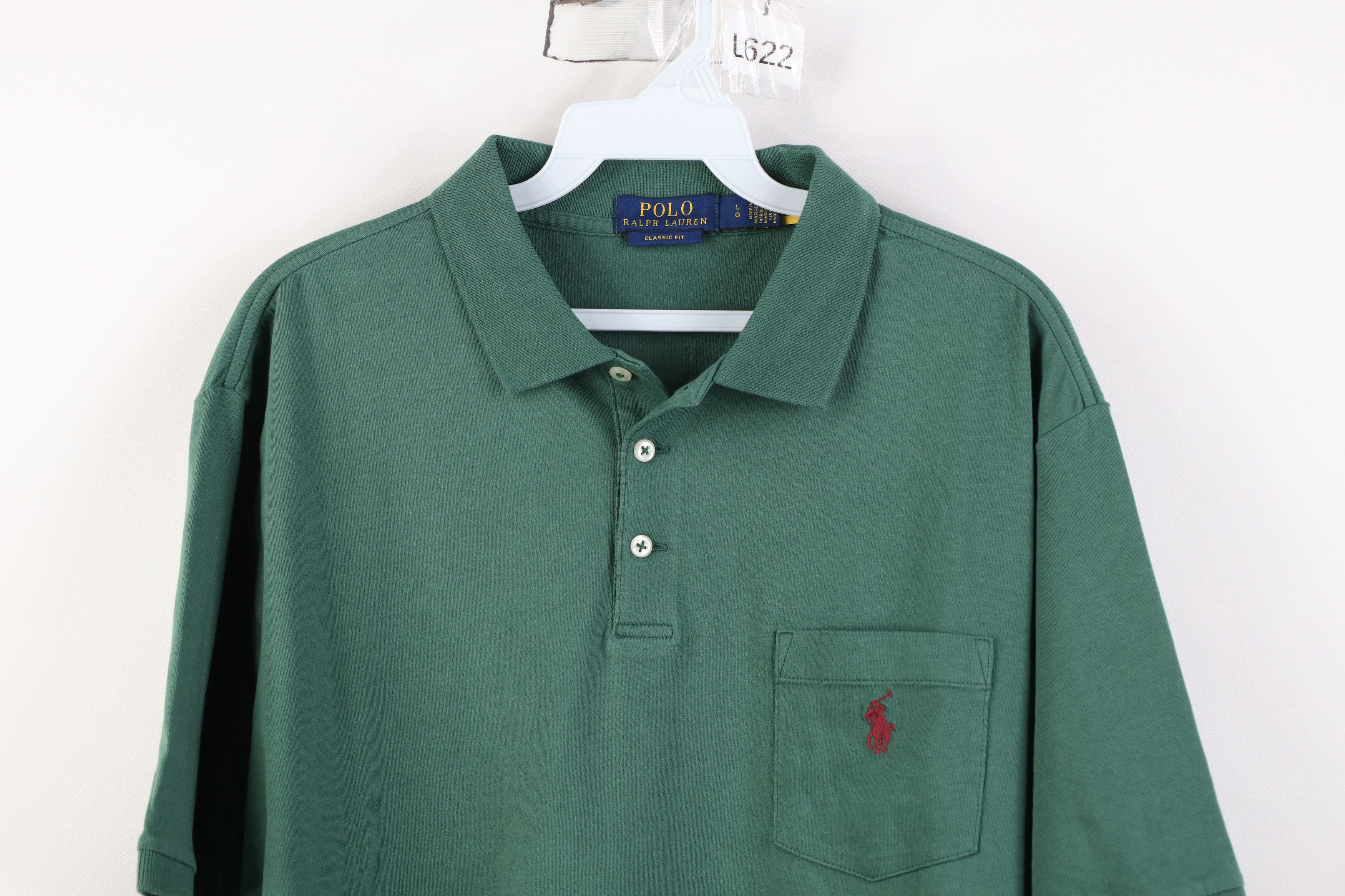 Ralph Lauren Vintage Y2K Ralph Lauren Cotton Knit Golf Polo Shirt Green Size US L / EU 52-54 / 3 - 2 Thumbnail