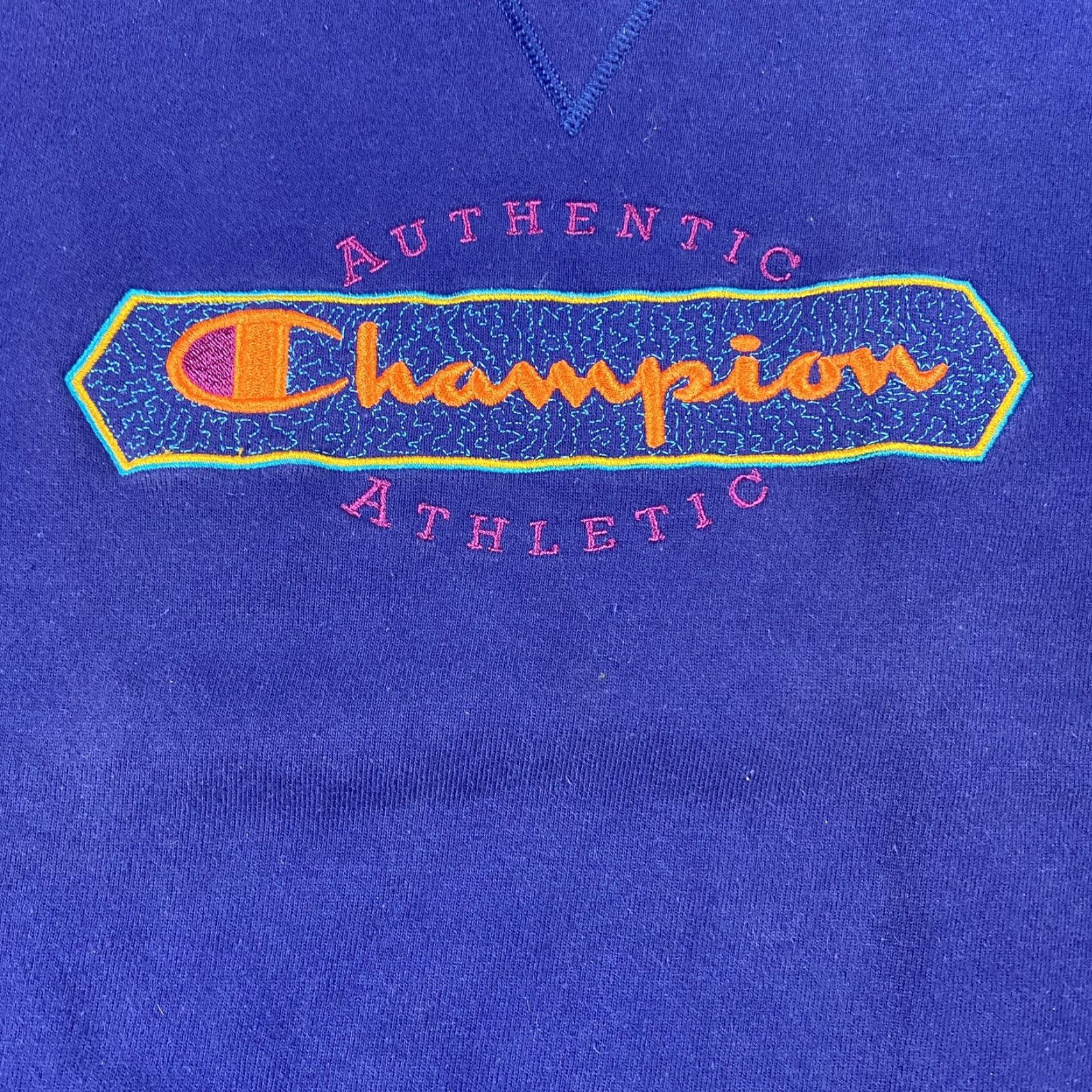 Champion VINTAGE Champion Crewneck Sweatshirt Men XL Blue 90s Sports Embroidered Made in USA Size US XL / EU 56 / 4 - 2 Thumbnail