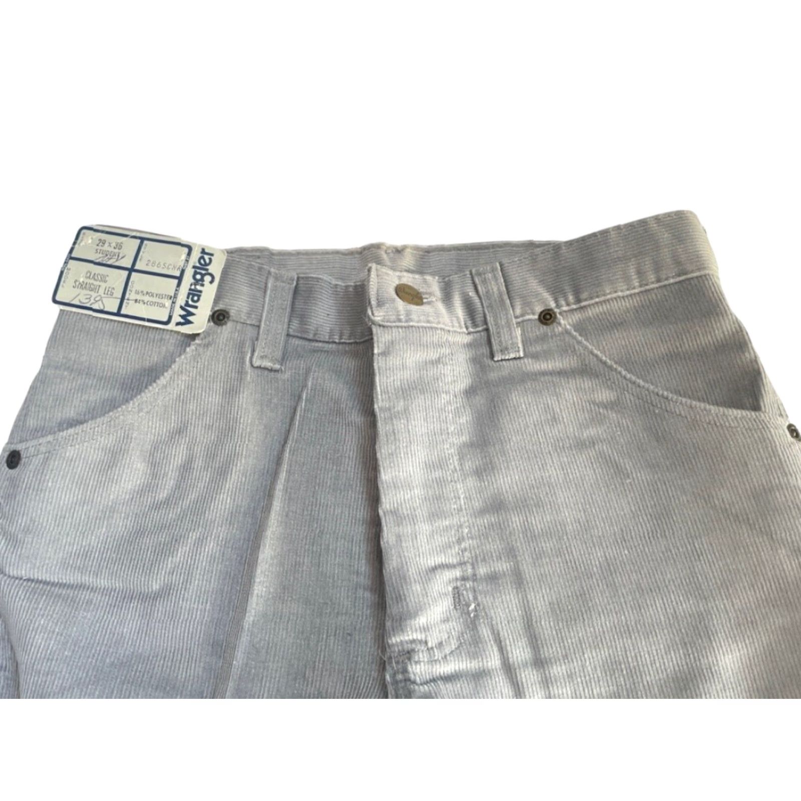 Wrangler VINTAGE Wrangler Corduroy Straight Leg Jeans Men 29x36 Gray NWT Deadstock 70s Size US 29 - 7 Thumbnail