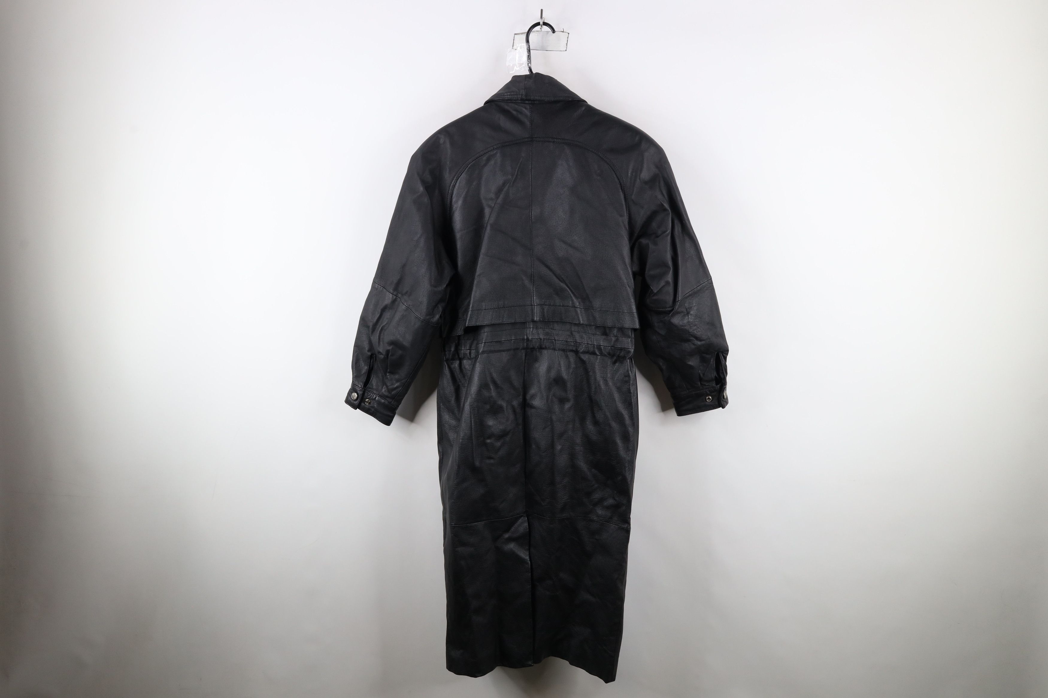 Vintage Vintage 90s Streetwear Goth Belted Leather Trench Coat Size S / US 4 / IT 40 - 14 Thumbnail
