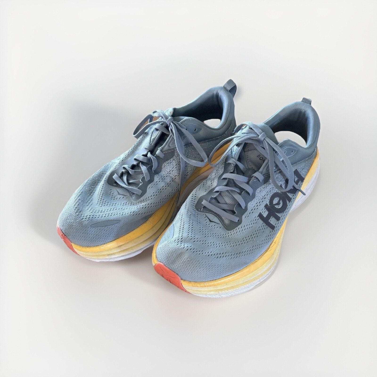 Hoka Hoka One One Men's Bondi 8 Wide Blue Yellow 11.5 2E EU46 Size US 11.5 / EU 44-45 - 2 Thumbnail