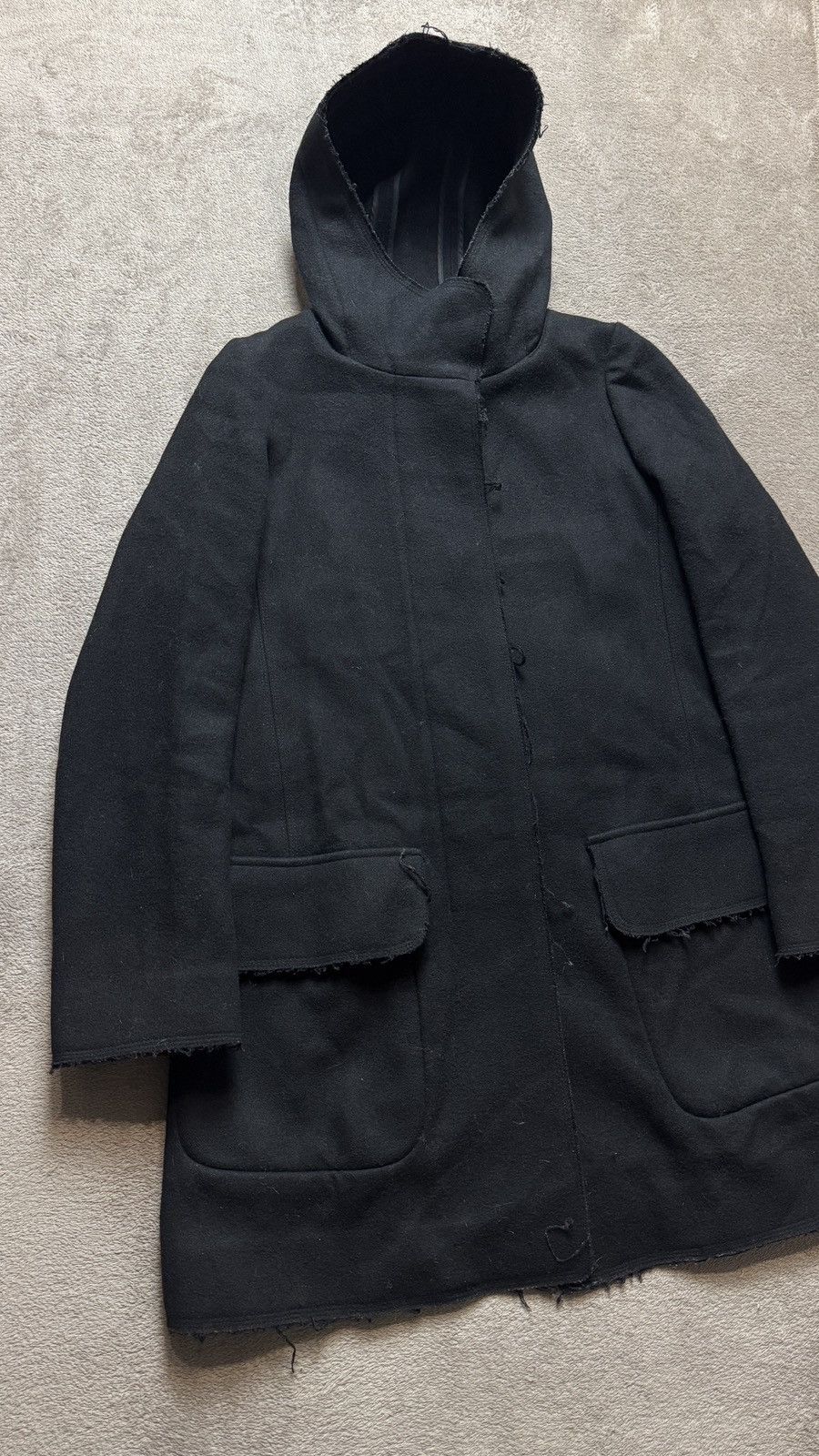 Jil Sander Uniglo +J Raw Edge Wool Coat Jacket cdg yohji yamamoto lgb Size M / US 6-8 / IT 42-44 - 3 Thumbnail