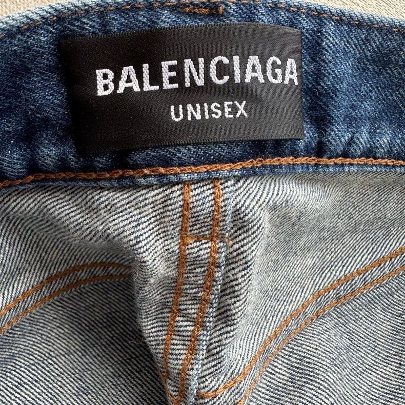 Balenciaga Balenciaga SS22 Legs Broken Washed Old Denim Pants 2502-Nex Size US 30 / EU 46 - 6 Thumbnail