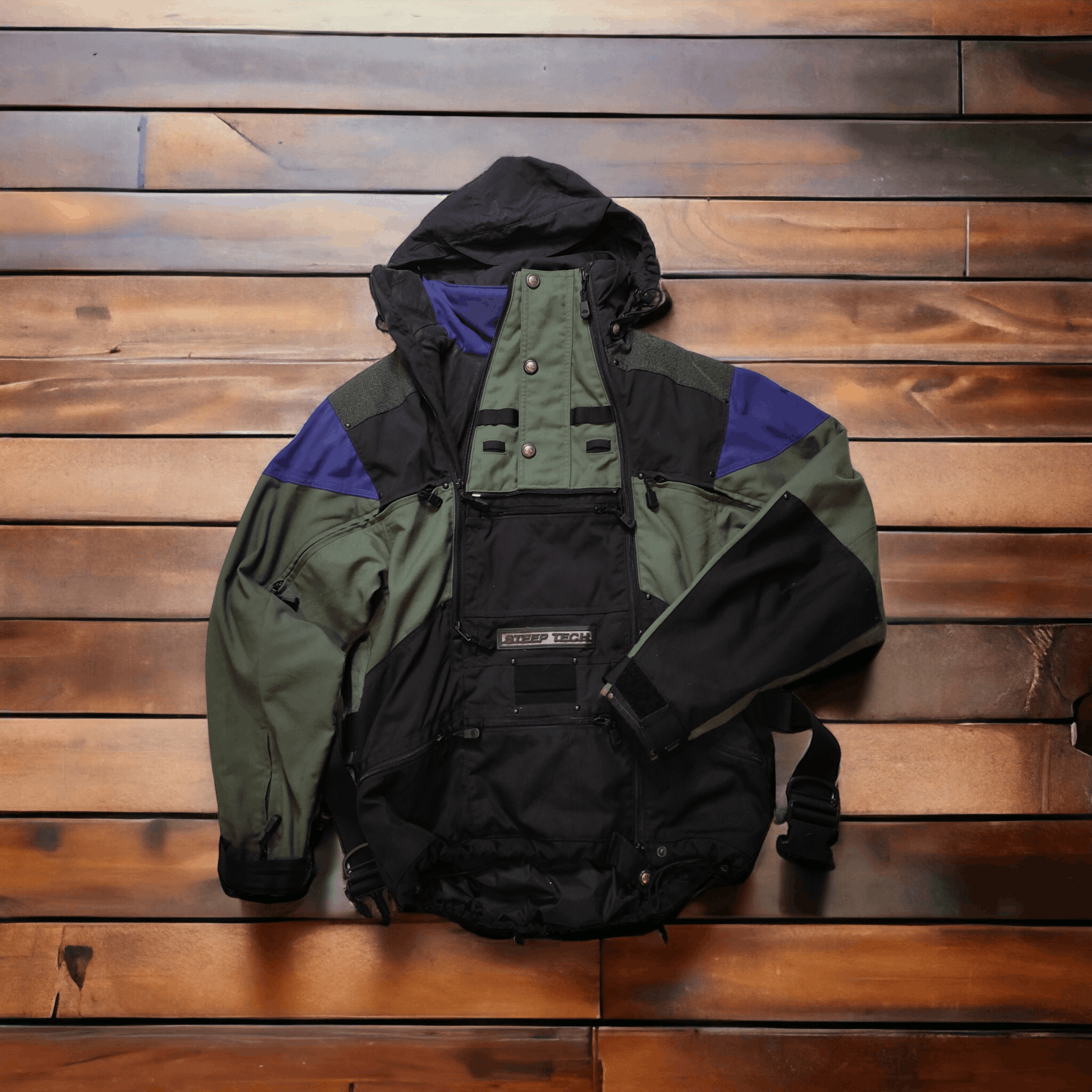 image of The North Face Steep Tech By Scot Schmidt VTG in Black Blue Green, Men's (Size Small)