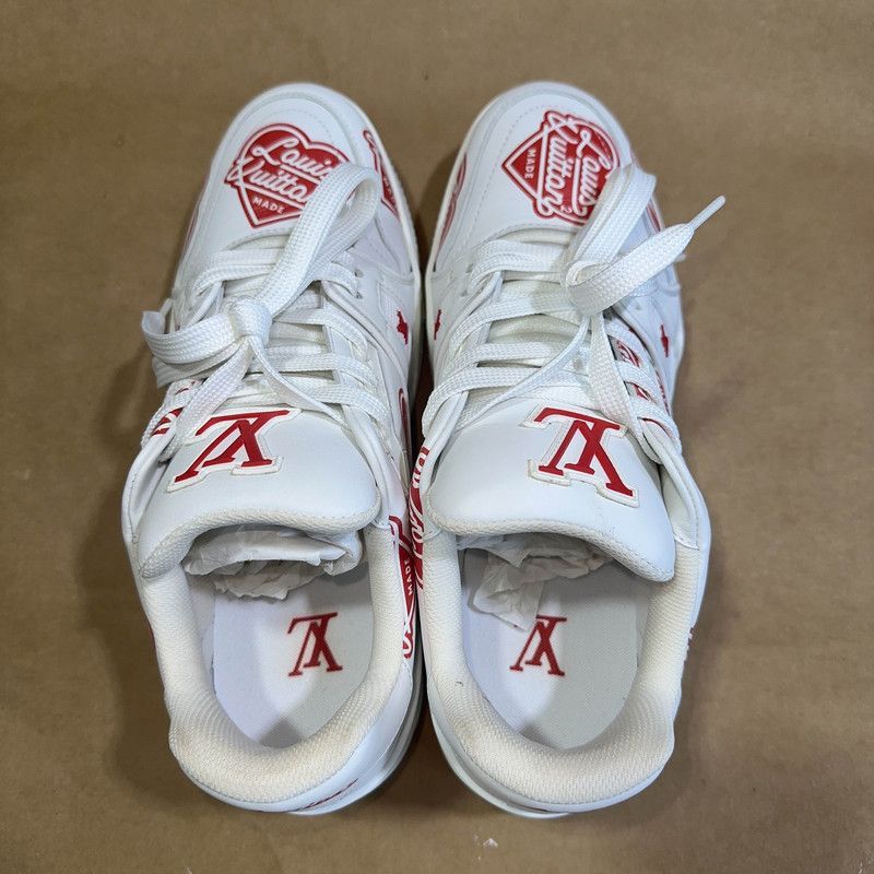 Louis Vuitton Nigo x Louis Vuitton Red and White Low Sneakers -2508 Size US 8 / IT 38 - 7 Thumbnail