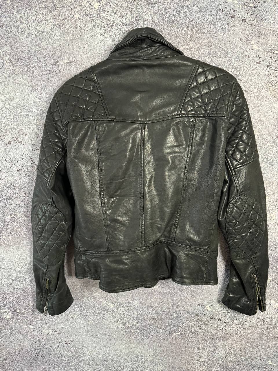 Allsaints × Vintage ALLSAINTS LEATHER BIKER JACKET WOMEN'S UK14 LAMB PAPIN Size L / US 10 / IT 46 - 13 Thumbnail